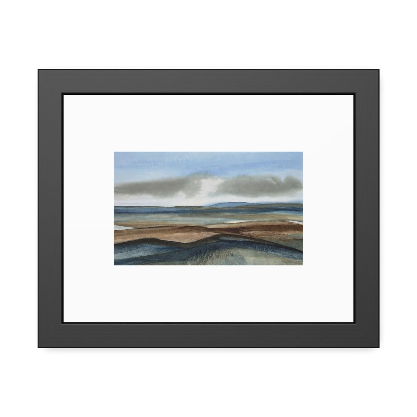 Framed Coastal Landscape Poster — Serene Seascape Wall Art Print