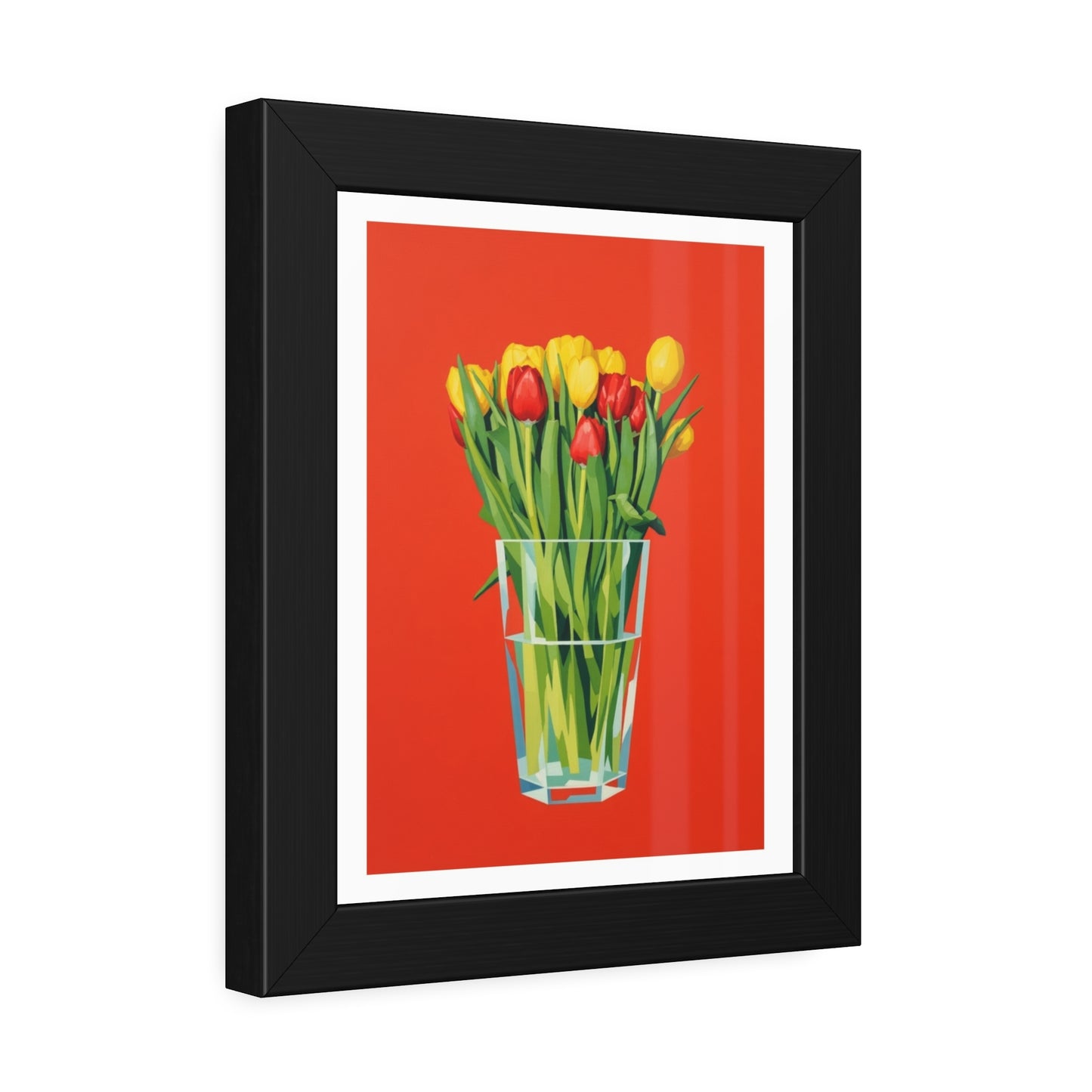 Tulip Bouquet Framed Poster — Bright Floral Wall Art