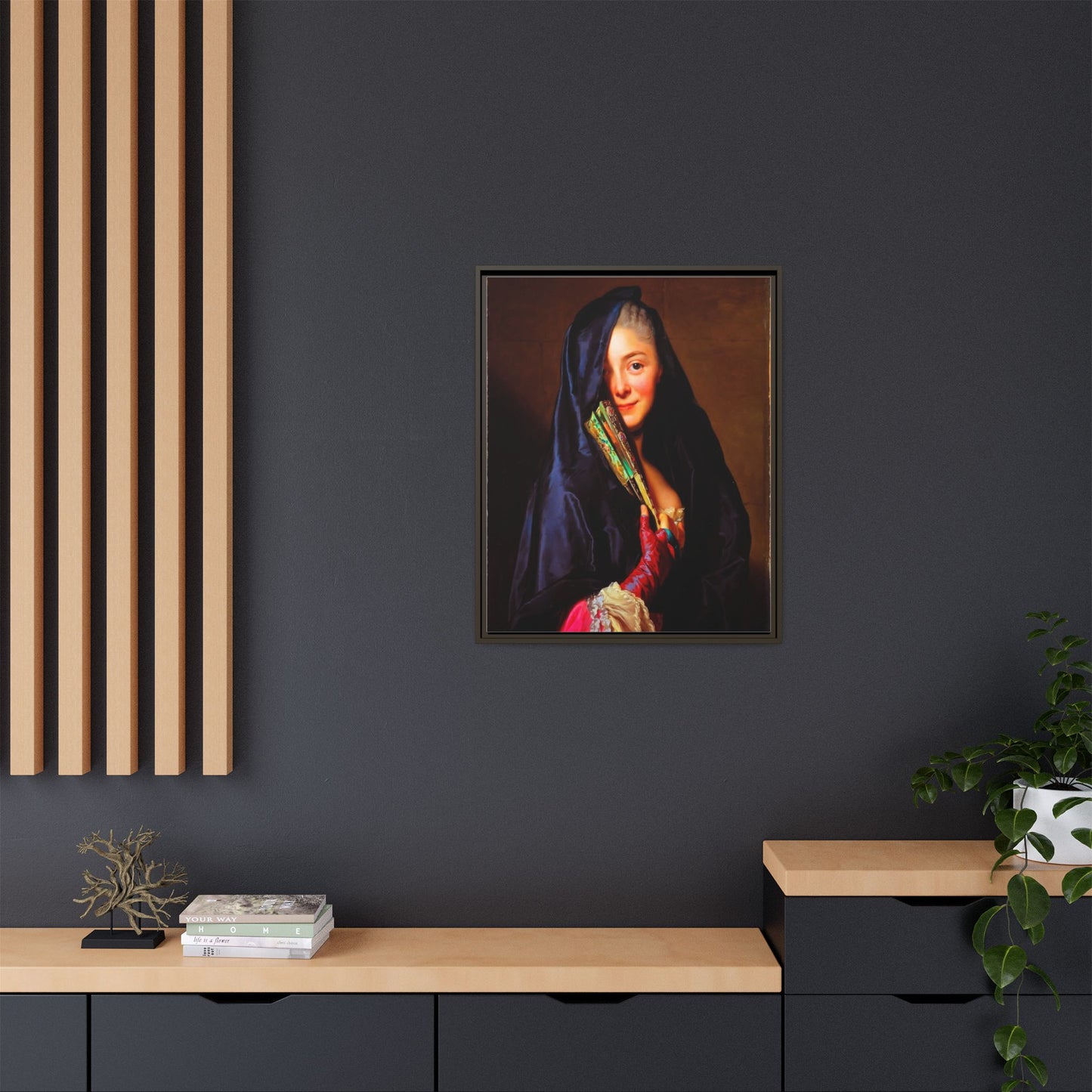 Framed Matte Canvas Wall Art — Classical Portrait Print