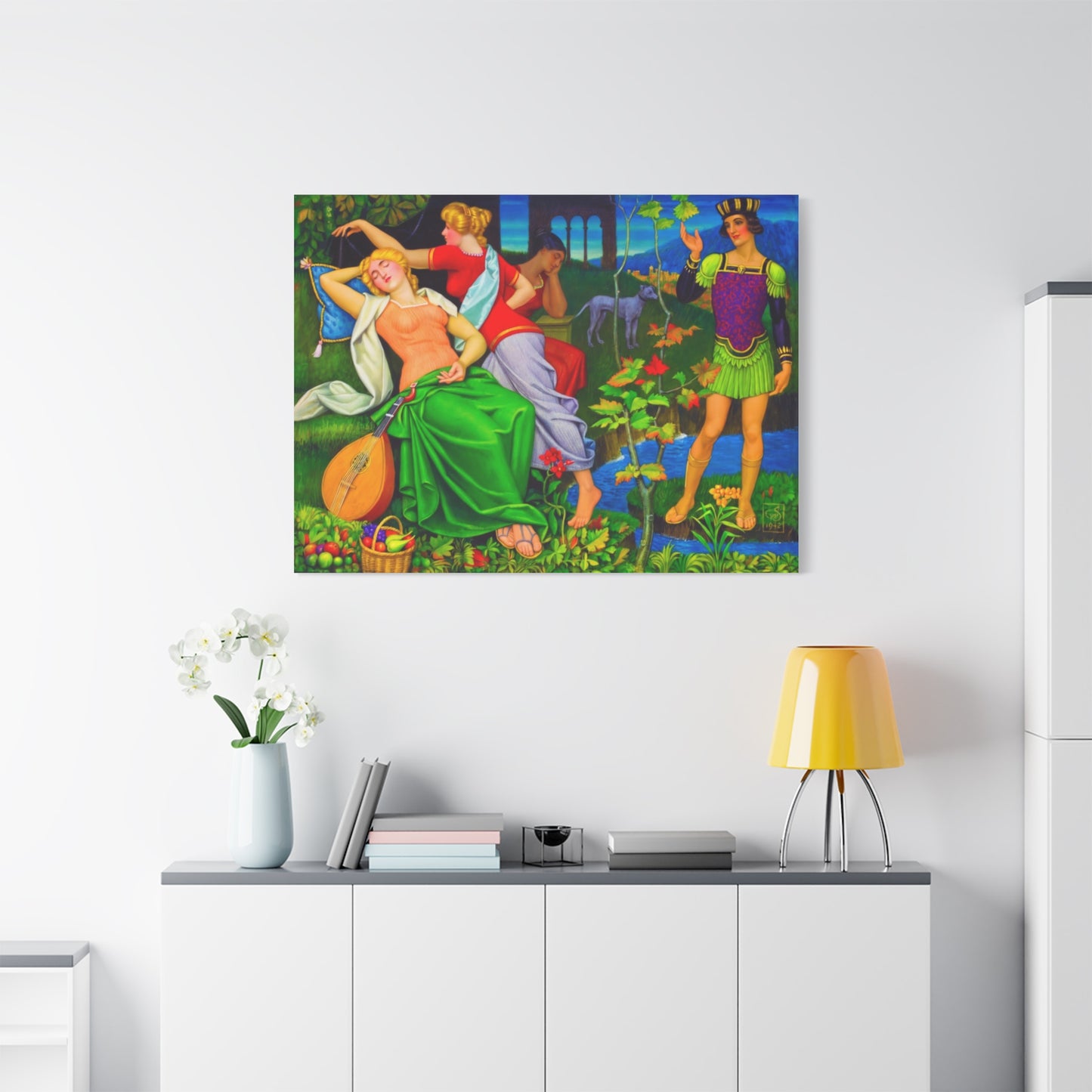 Colorful Renaissance-Inspired Matte Stretched Canvas Art