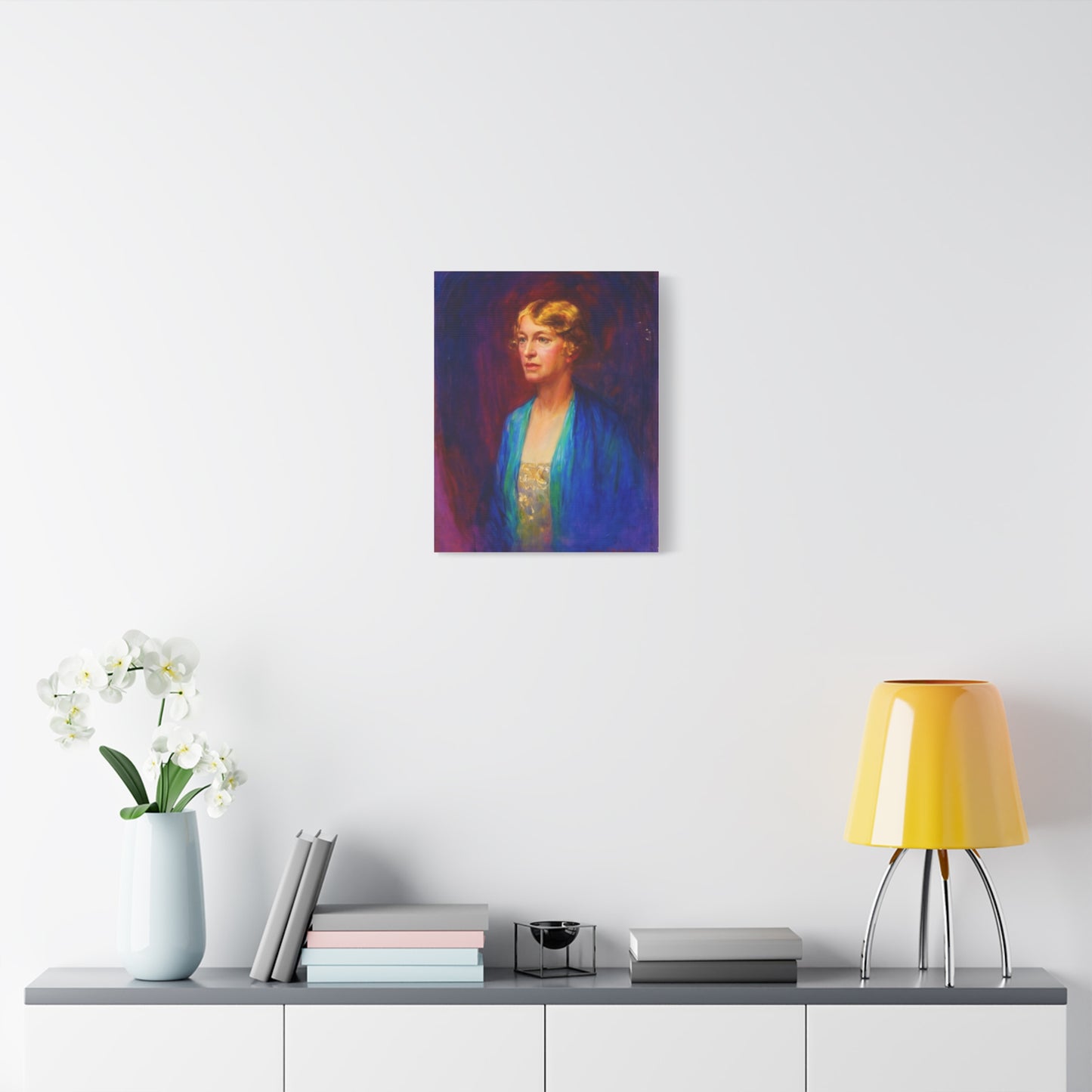 Vintage Portrait Matte Canvas Print — Elegant Early 20th‑Century Woman Wall Art