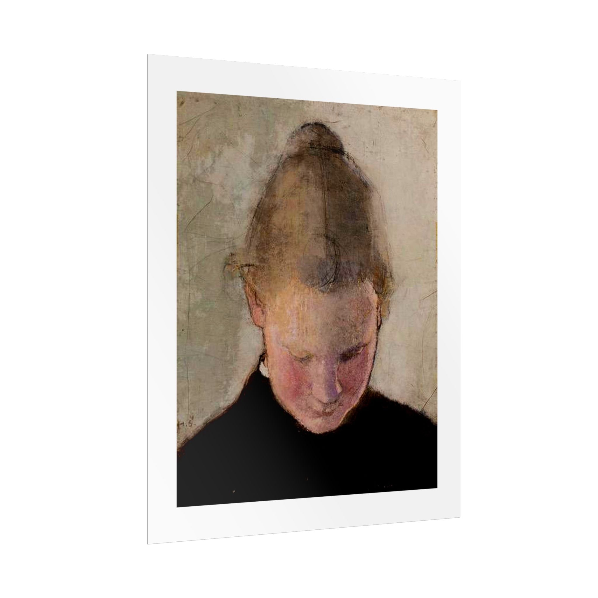 Lukeva tytto by Helena Schjerfbeck Wall Art Print