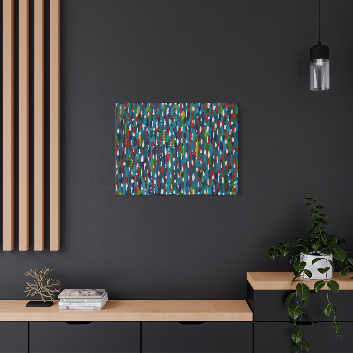 Colours Of The Soul Reflecting On Water by Ariel Chavarro Avila Matte Canvas Wall Art