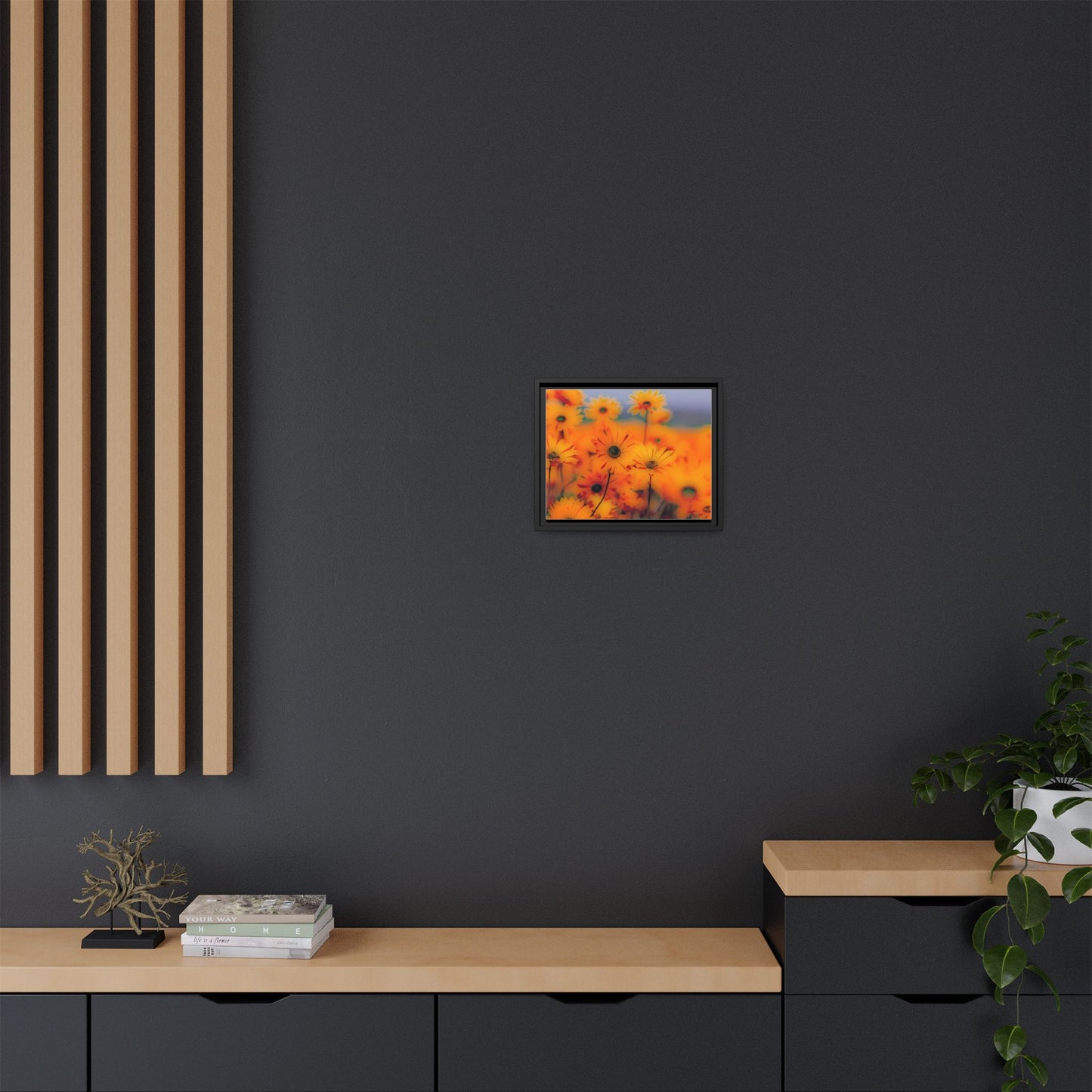 Bee Garden by Norman Barrett Framed Matte Canvas Wall Art Print