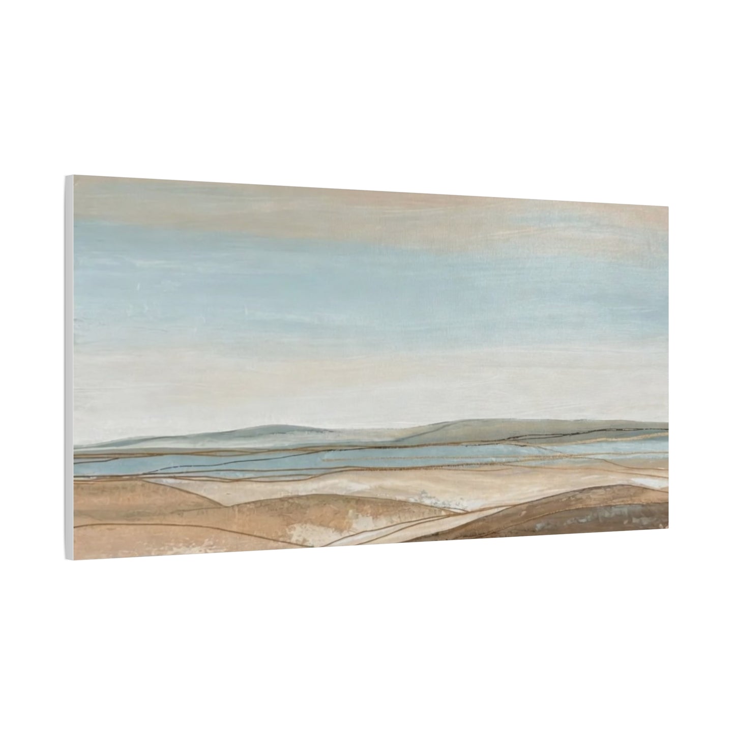 Coastal Pastel Landscape Canvas — Matte Stretched Wall Art
