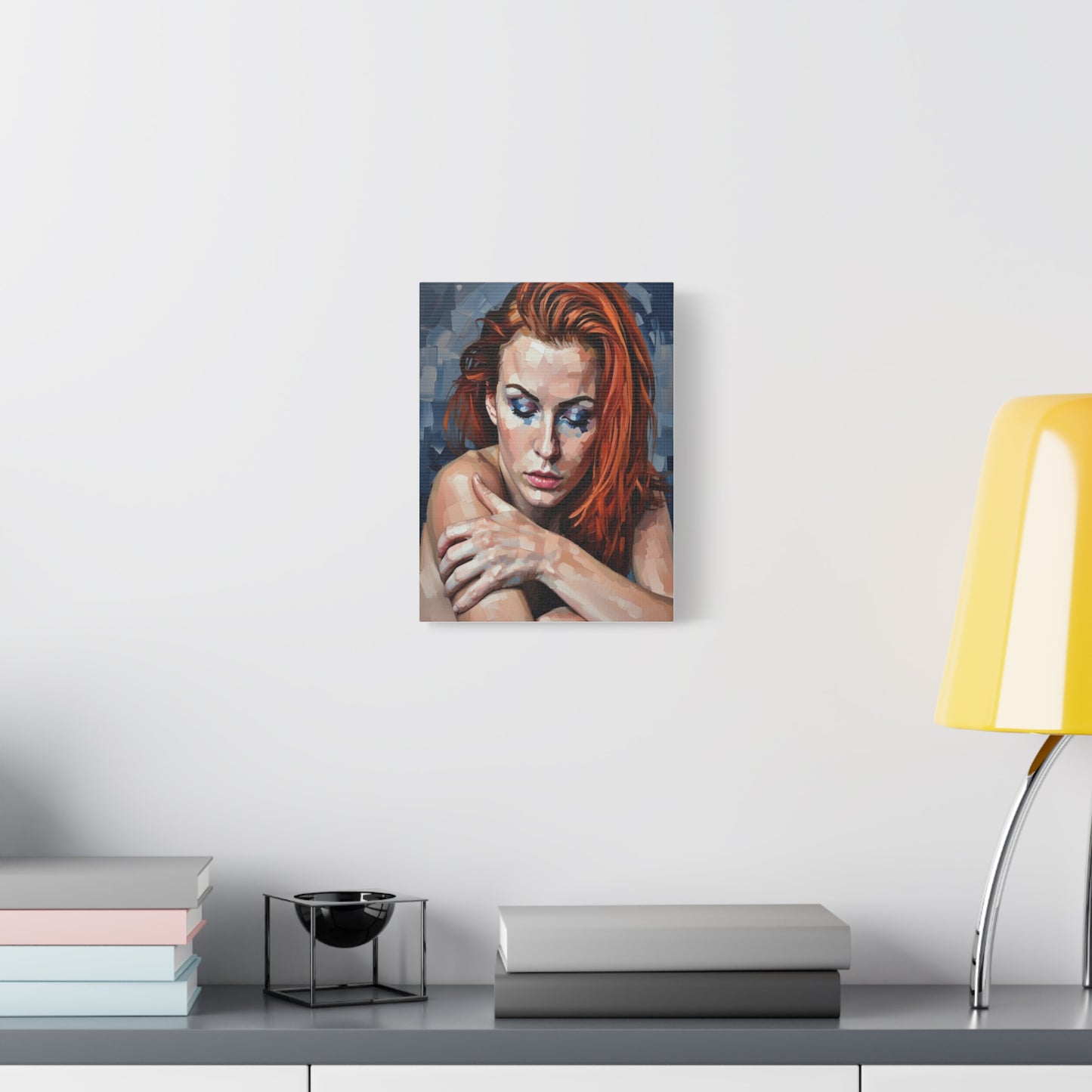 Red-Headed Woman Portrait Canvas Print — Matte Stretched Wall Art