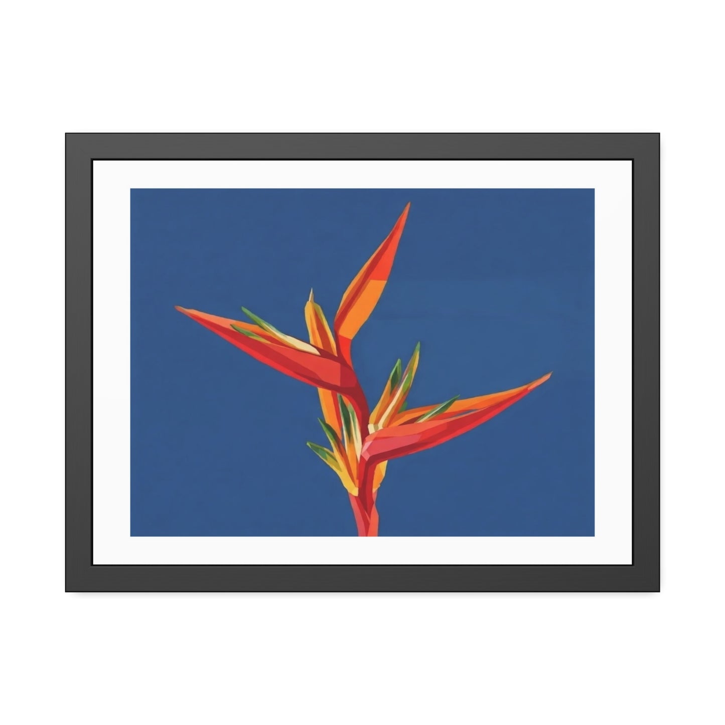 Bird of Paradise Framed Art Print — Tropical Flower Poster