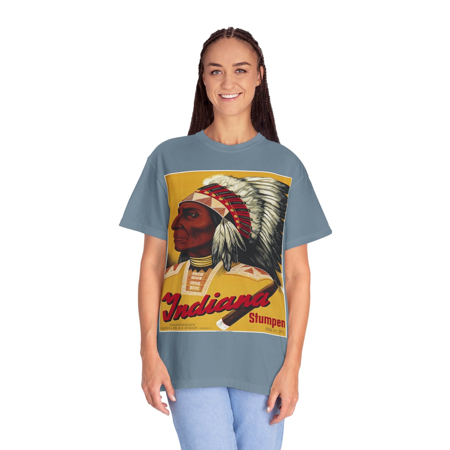 T-Shirt — Retro 'Indiana' Native Chief Vintage Poster Design