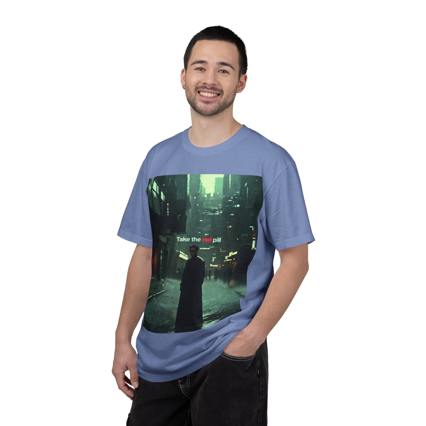 Take the Red Pill T-Shirt — Cyberpunk Noir Graphic Tee