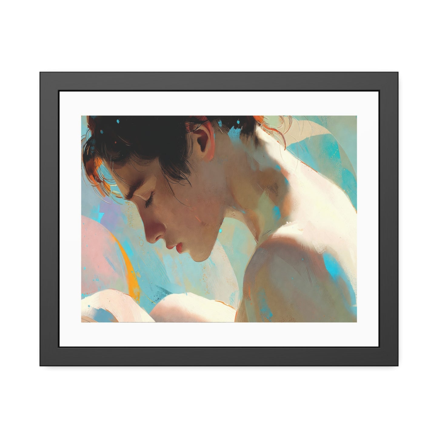 Framed Art Poster — Serene Portrait Print for Home Decor