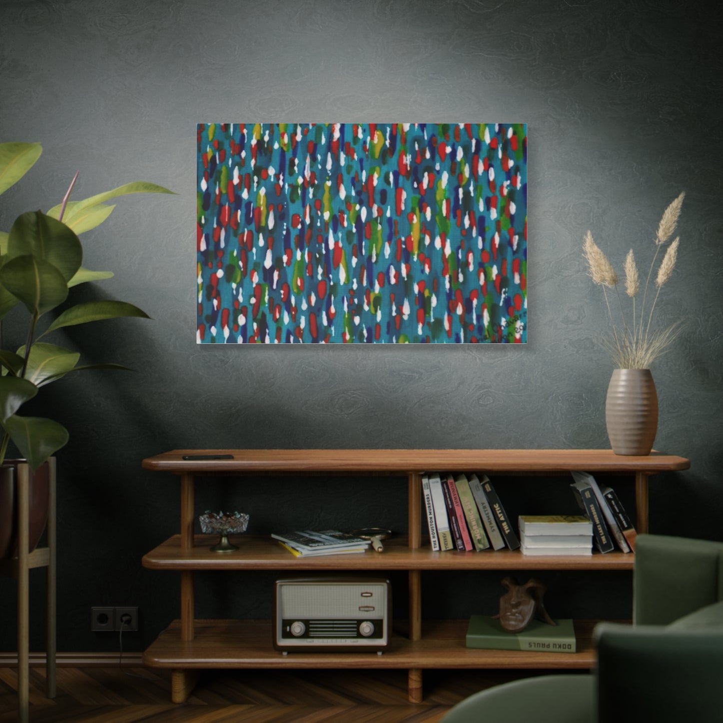 Colours Of The Soul Reflecting On Water by Ariel Chavarro Avila Matte Canvas Wall Art