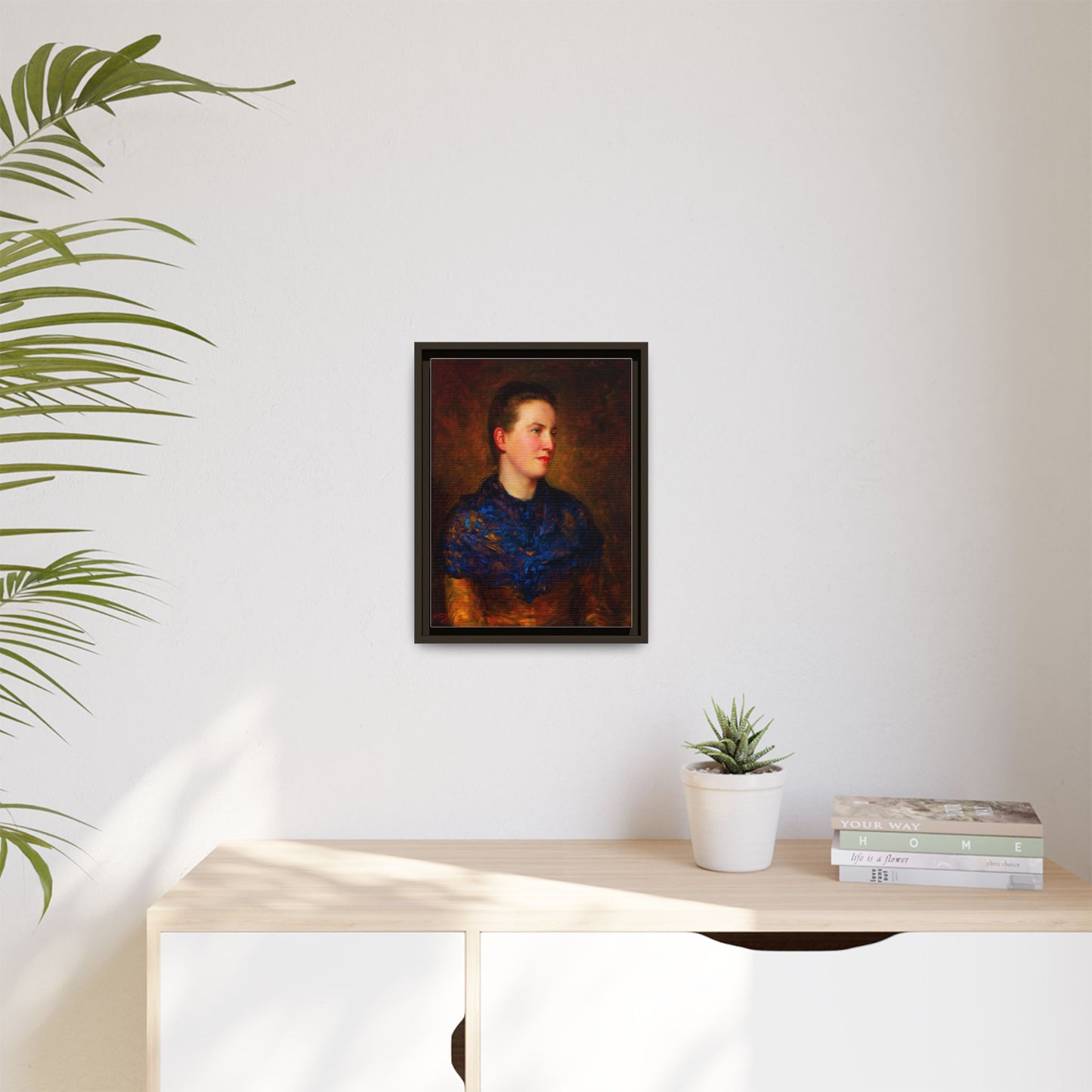 Framed Matte Canvas Portrait Print — Classic Victorian Woman Wall Art