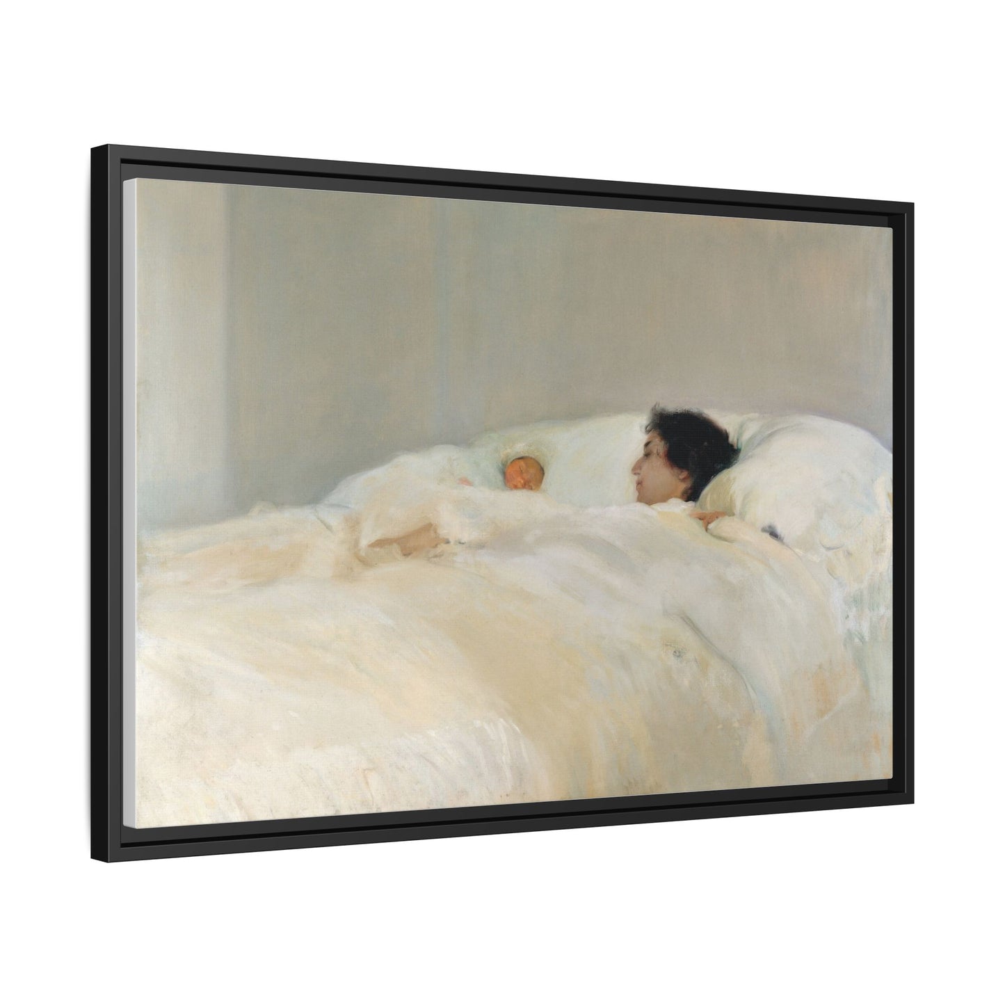 Mother by Joaquin Sorolla y Bastida Framed Matte Canvas Wall Art Print