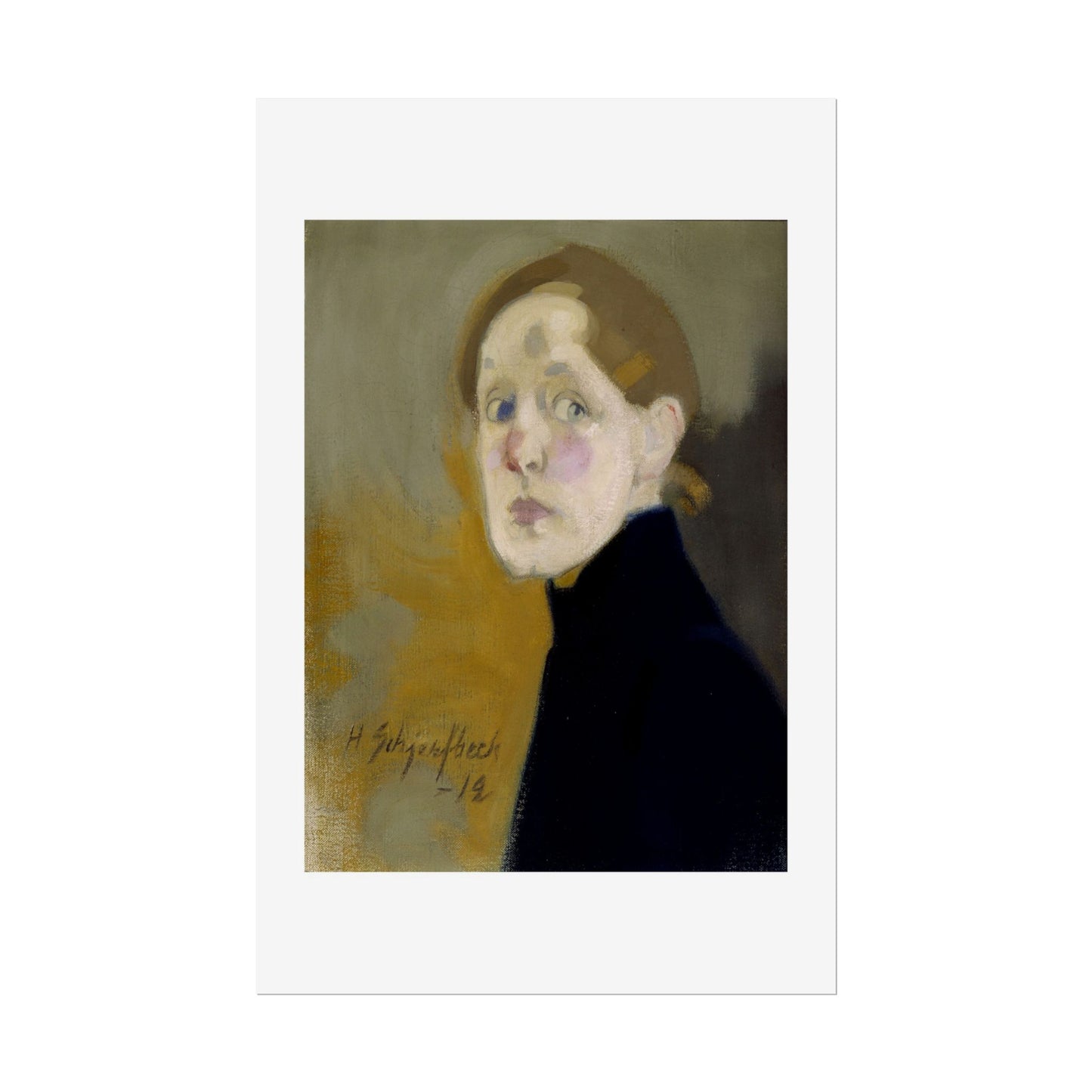Selbstbildnis by Helena Schjerfbeck Wall Art Print