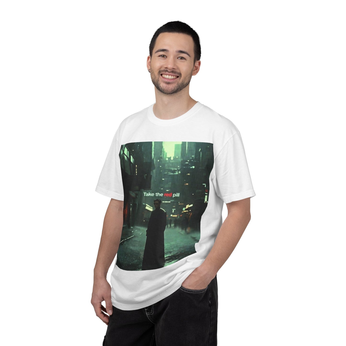 Take the Red Pill T-Shirt — Cyberpunk Noir Graphic Tee