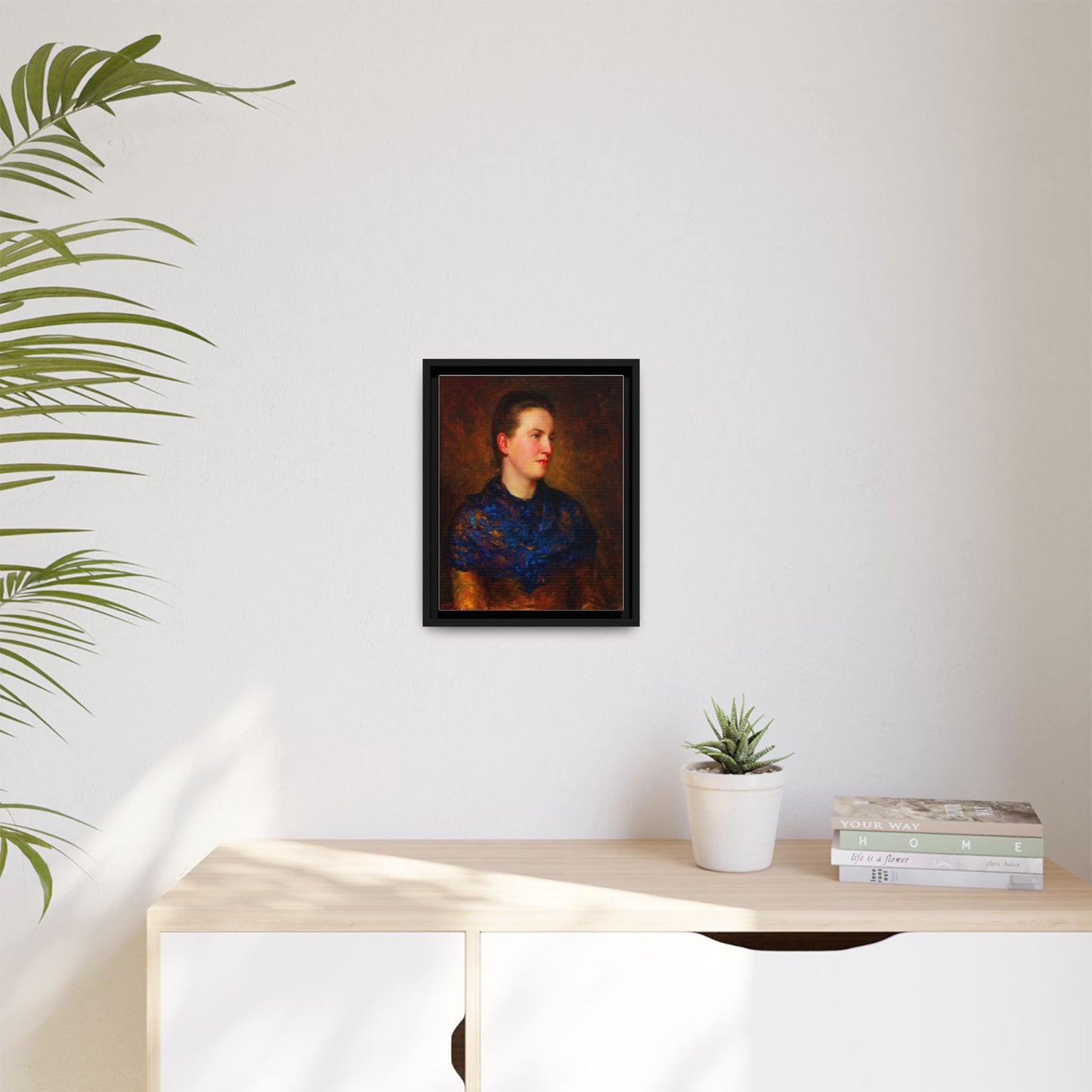 Framed Matte Canvas Portrait Print — Classic Victorian Woman Wall Art
