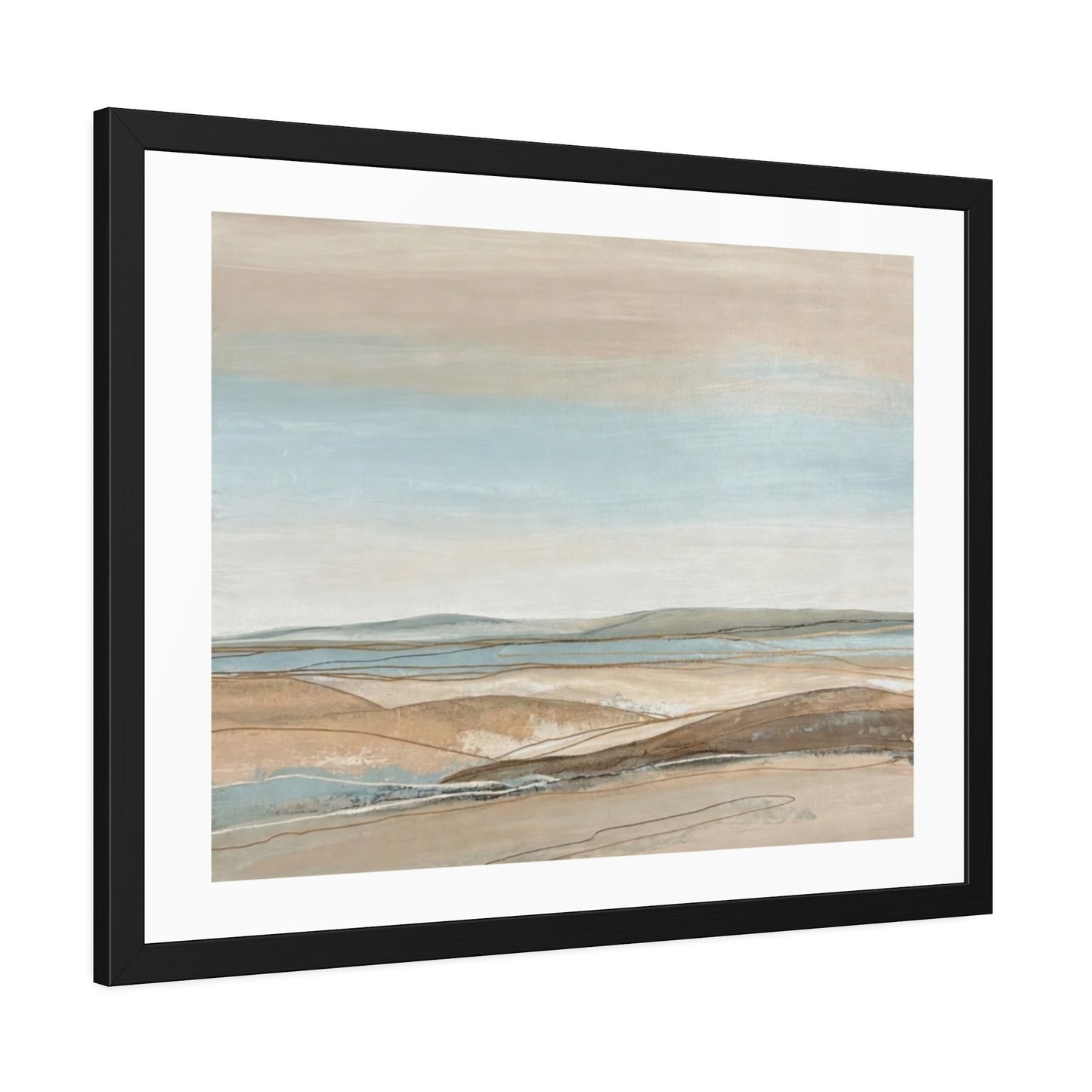 Coastal Pastel Landscape Framed Poster