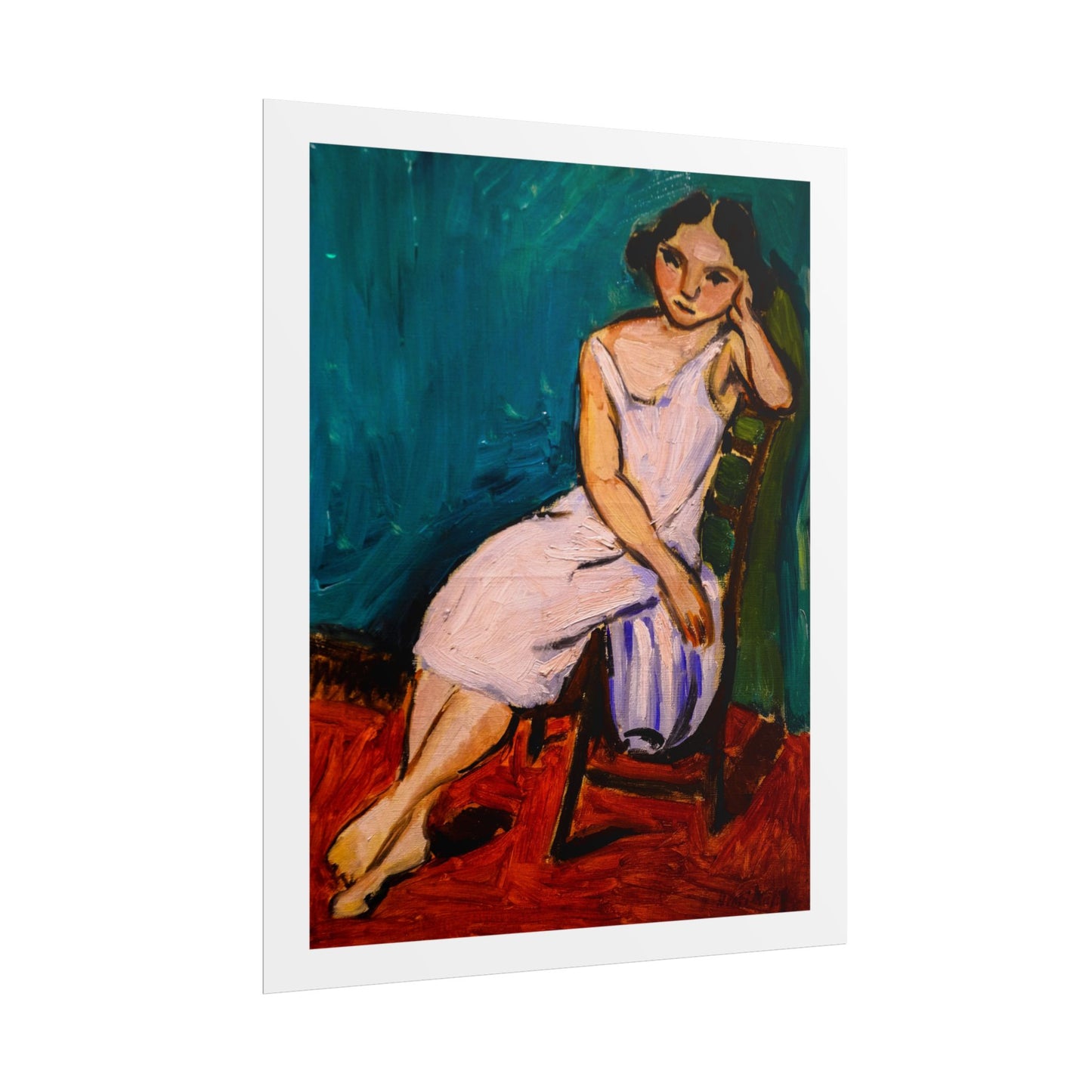 Jeune Fille assise by Henri Matisse Wall Art Print