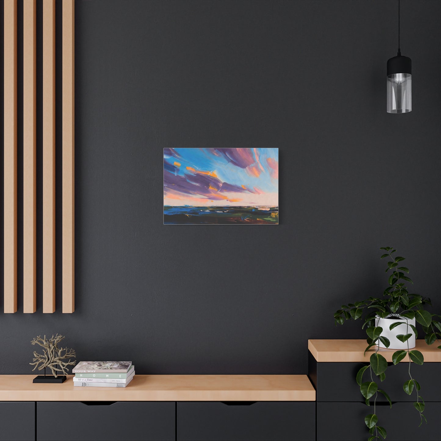 Abstract Coastal Sunset Canvas Print — Matte Stretched Wall Art
