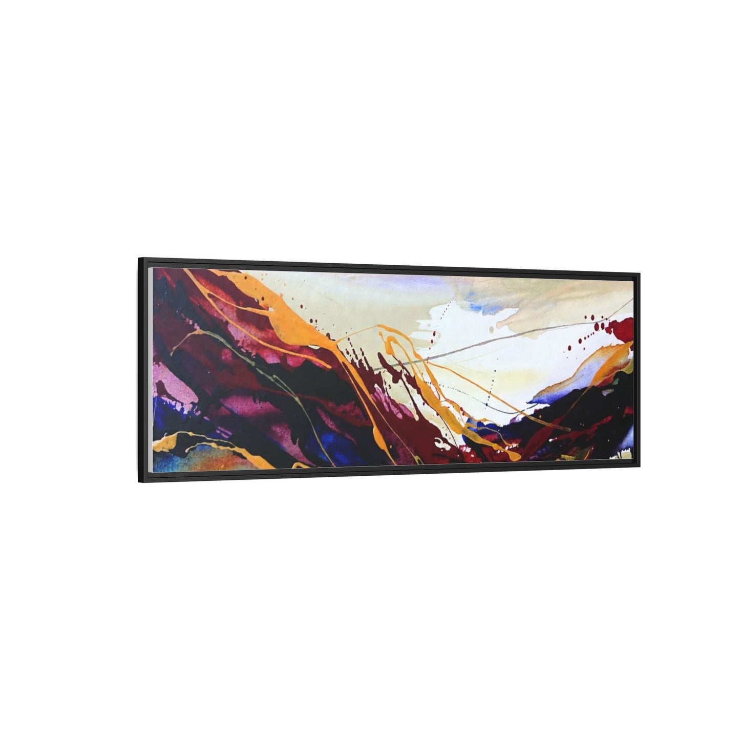 Abstract Flow Matte Canvas Framed Wall Art