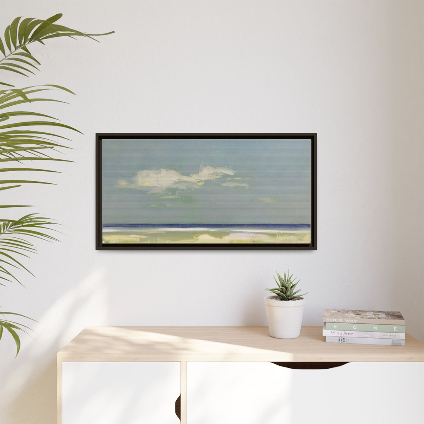 Coastal Calm Matte Canvas Framed Wall Art