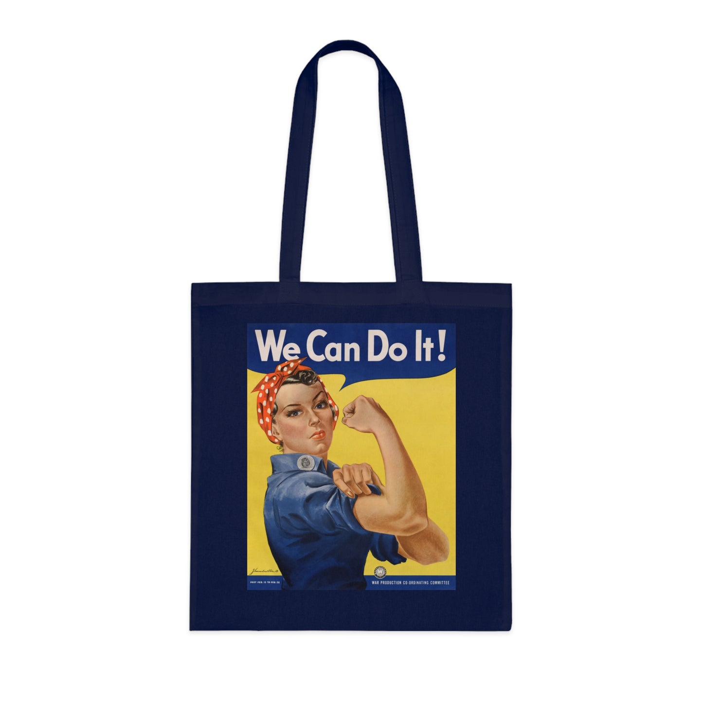 We Can Do It! Rosie the Riveter Cotton Tote — Vintage Feminist Empowerment Shopper