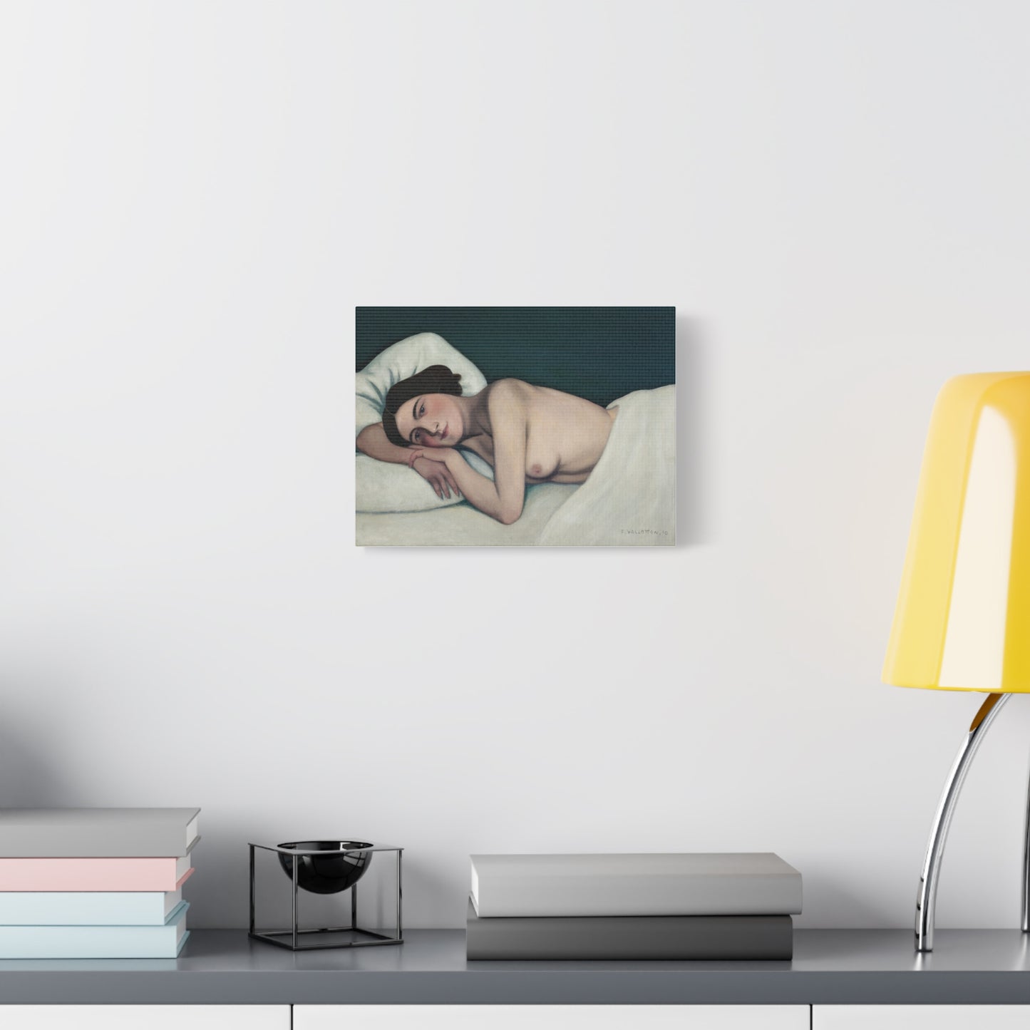 Nu au lit by Félix Vallotto Matte Canvas Wall Art Print