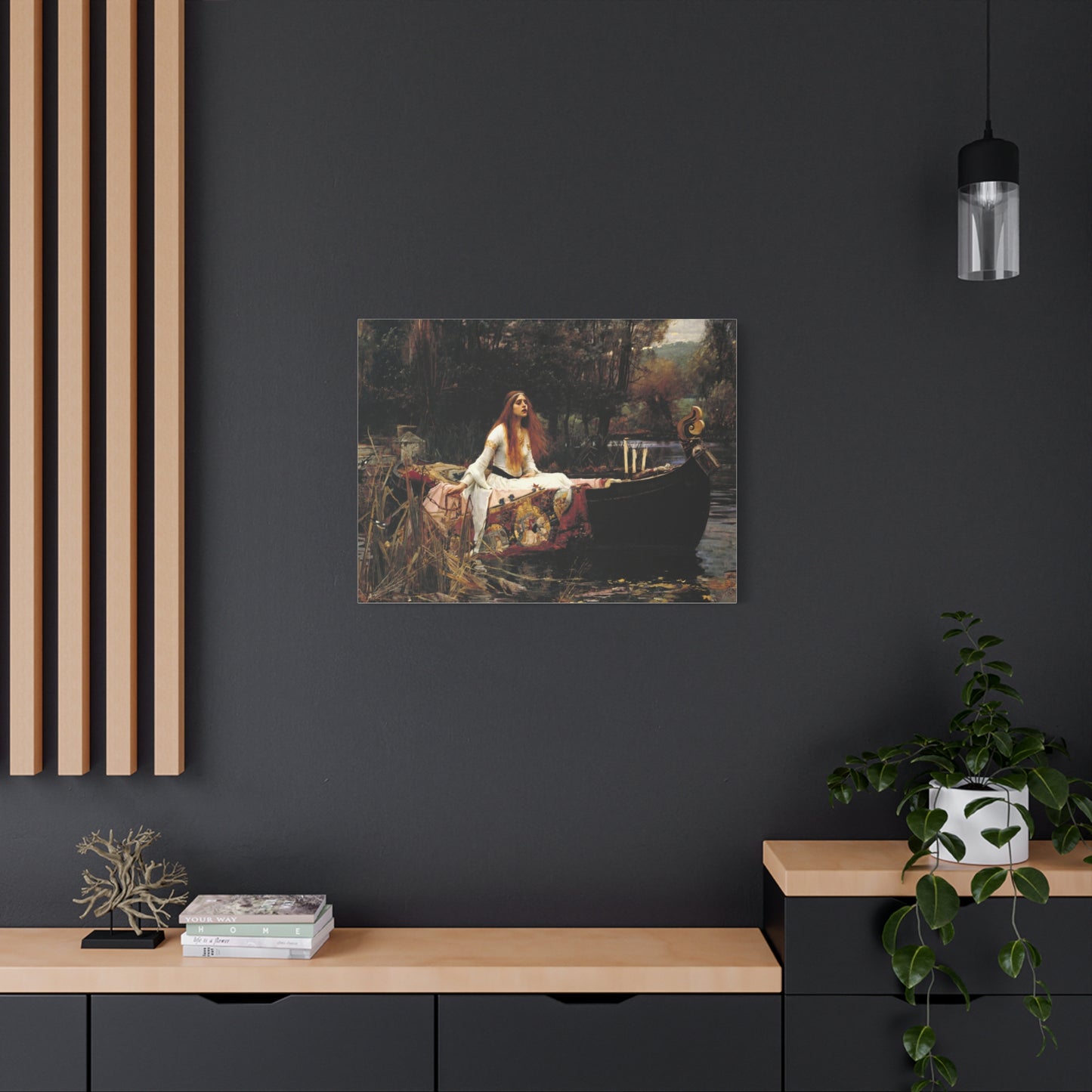 The Lady of Shalott by John William Waterhouse Matte Canvas Wall Art Print