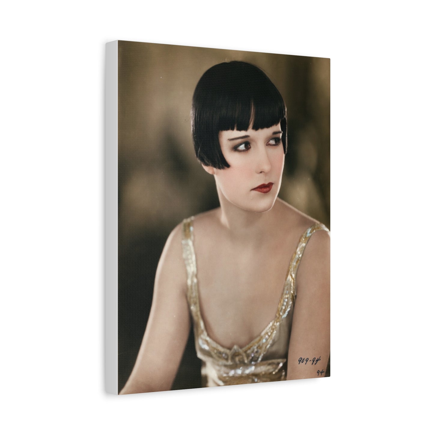 Vintage 1920s Louise Brooks Portrait Matte Canvas Print — Stretched Wall Art