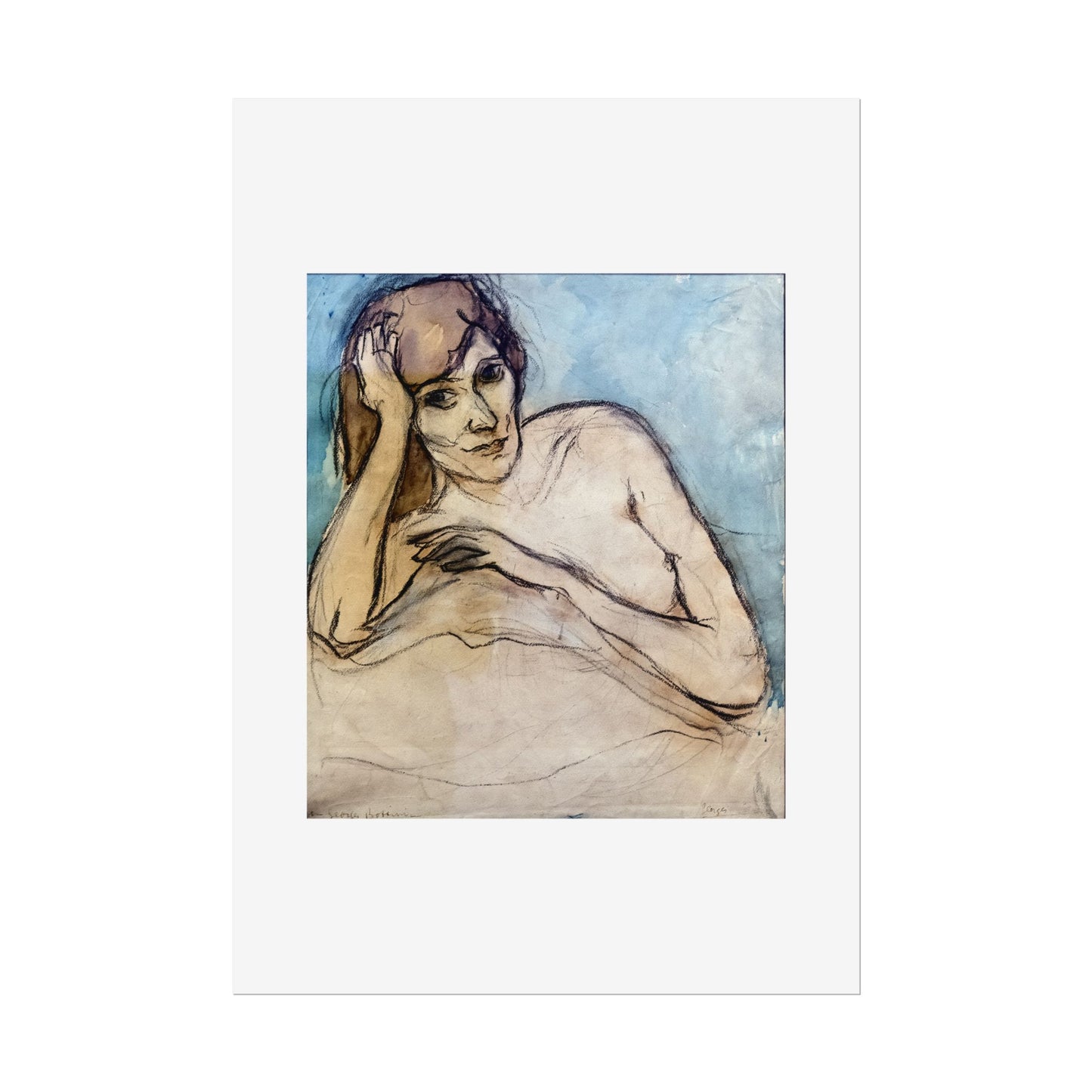 (Albi) Portrait de femme nue by Georges Bottini Wall Art Print