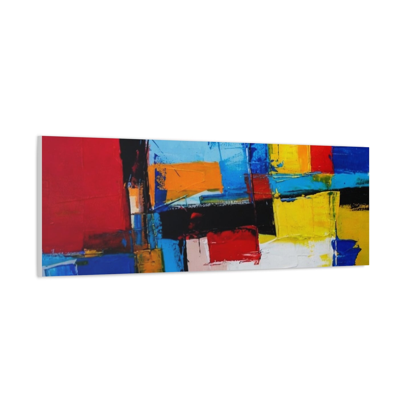 Abstract Color Block Canvas Print — Modern Geometric Wall Art