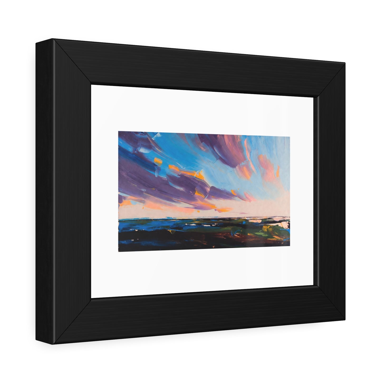 Framed Poster – Colorful Coastal Sunset Landscape Art Print
