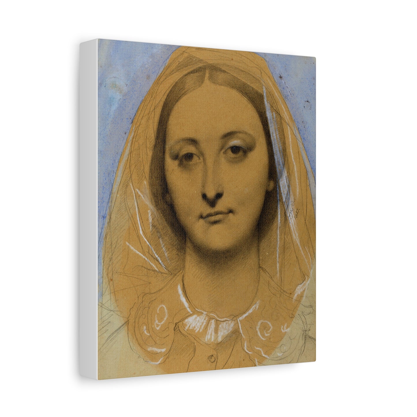 Mademoiselle Mary de Borderieux by Jean Auguste Dominique Ingres Matte Stretched Canvas Wall Art