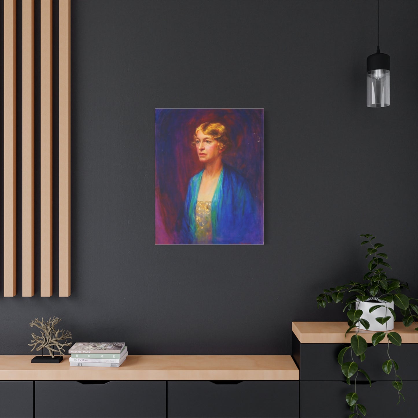 Vintage Portrait Matte Canvas Print — Elegant Early 20th‑Century Woman Wall Art