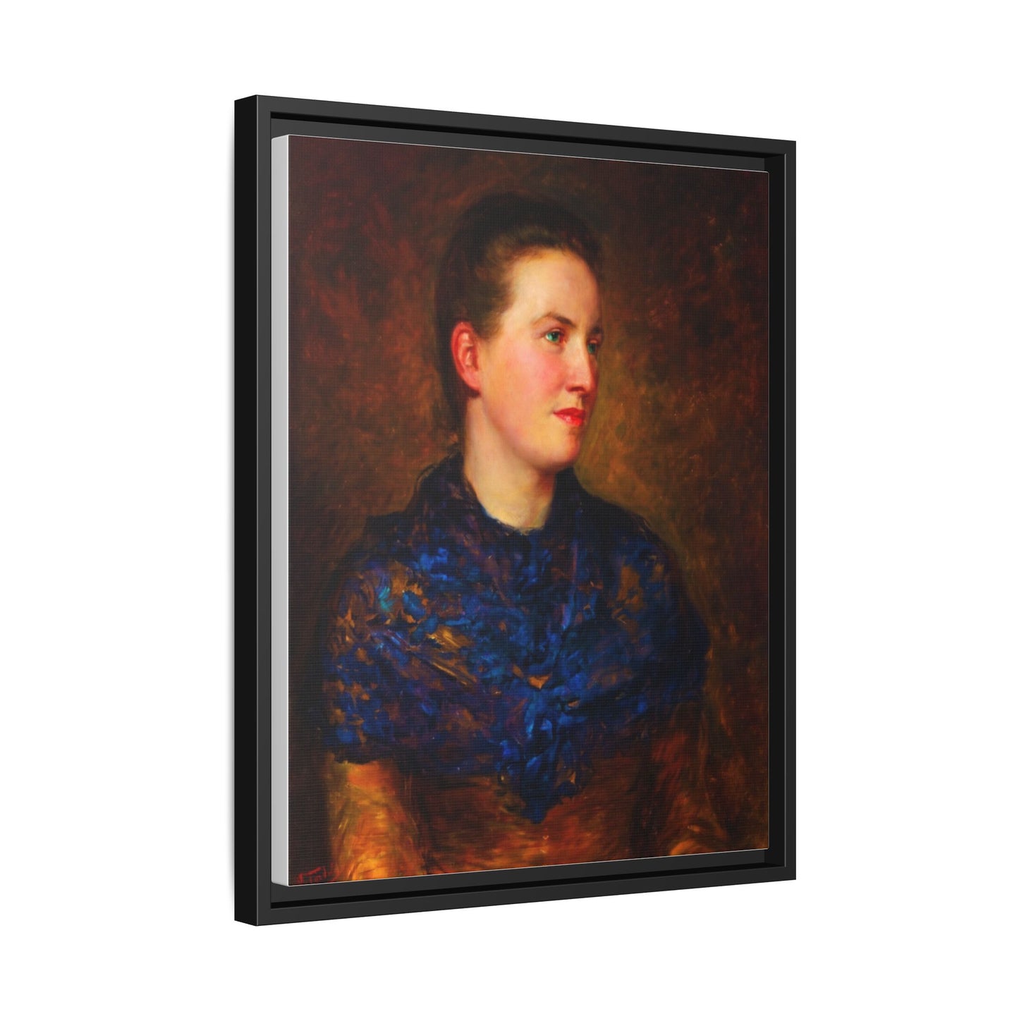Framed Matte Canvas Portrait Print — Classic Victorian Woman Wall Art
