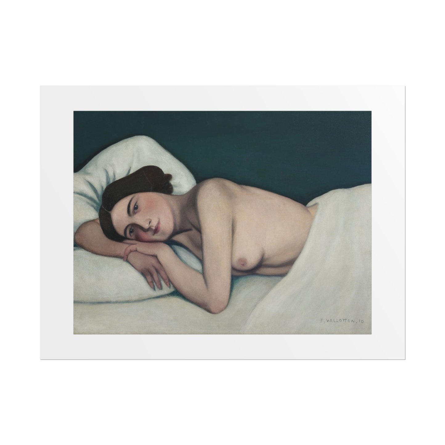Nu au lit by Félix Vallotto  Wall Art Print