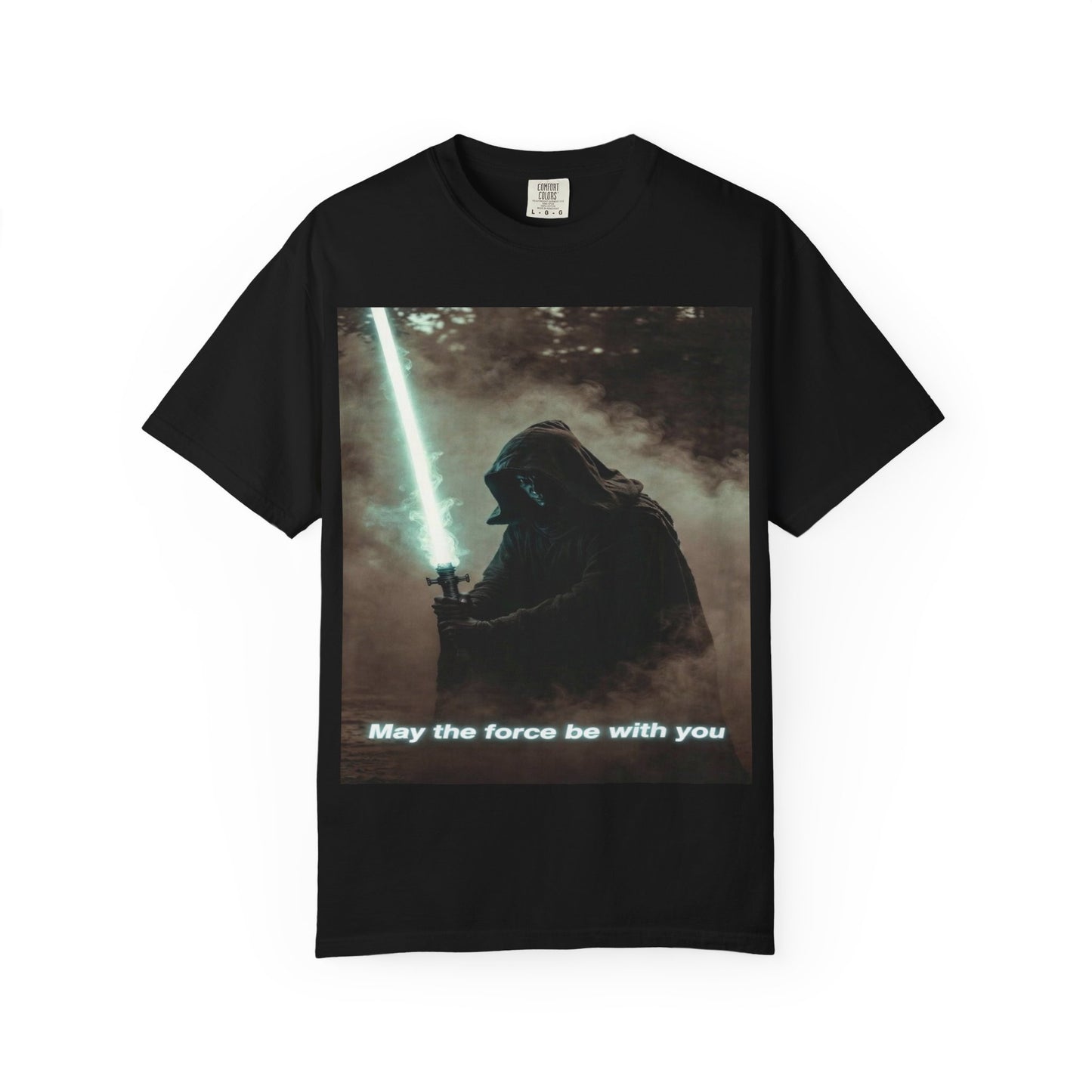 T-Shirt — 'May the force be with you' Lightsaber Sci‑Fi Graphic Tee