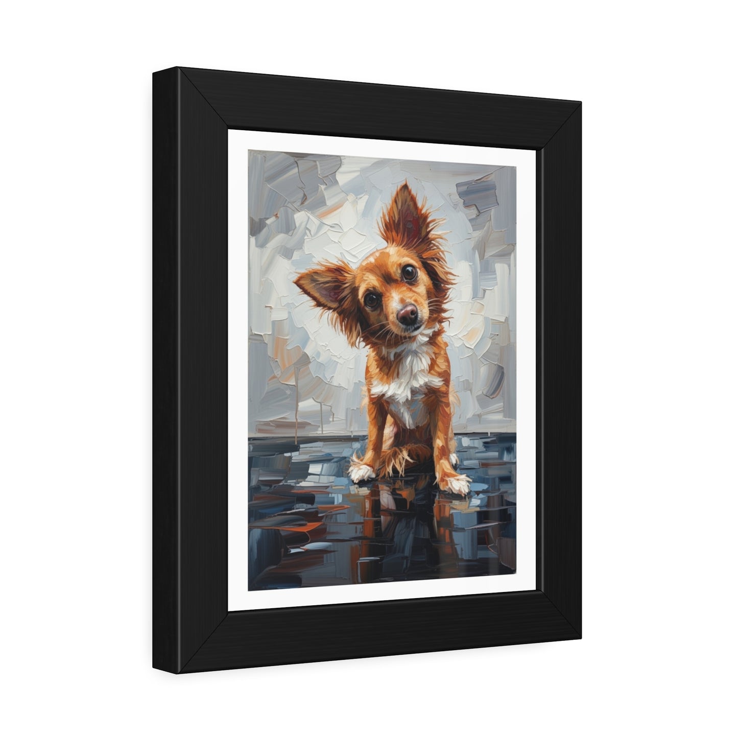 Dog Portrait Framed Poster — Cute Puppy Wall Art