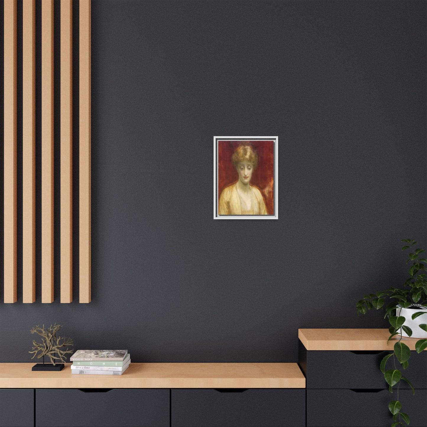 Mrs Williams by Lord Frederic Leighton Framed Matte Canvas Portrait Wall Art Print