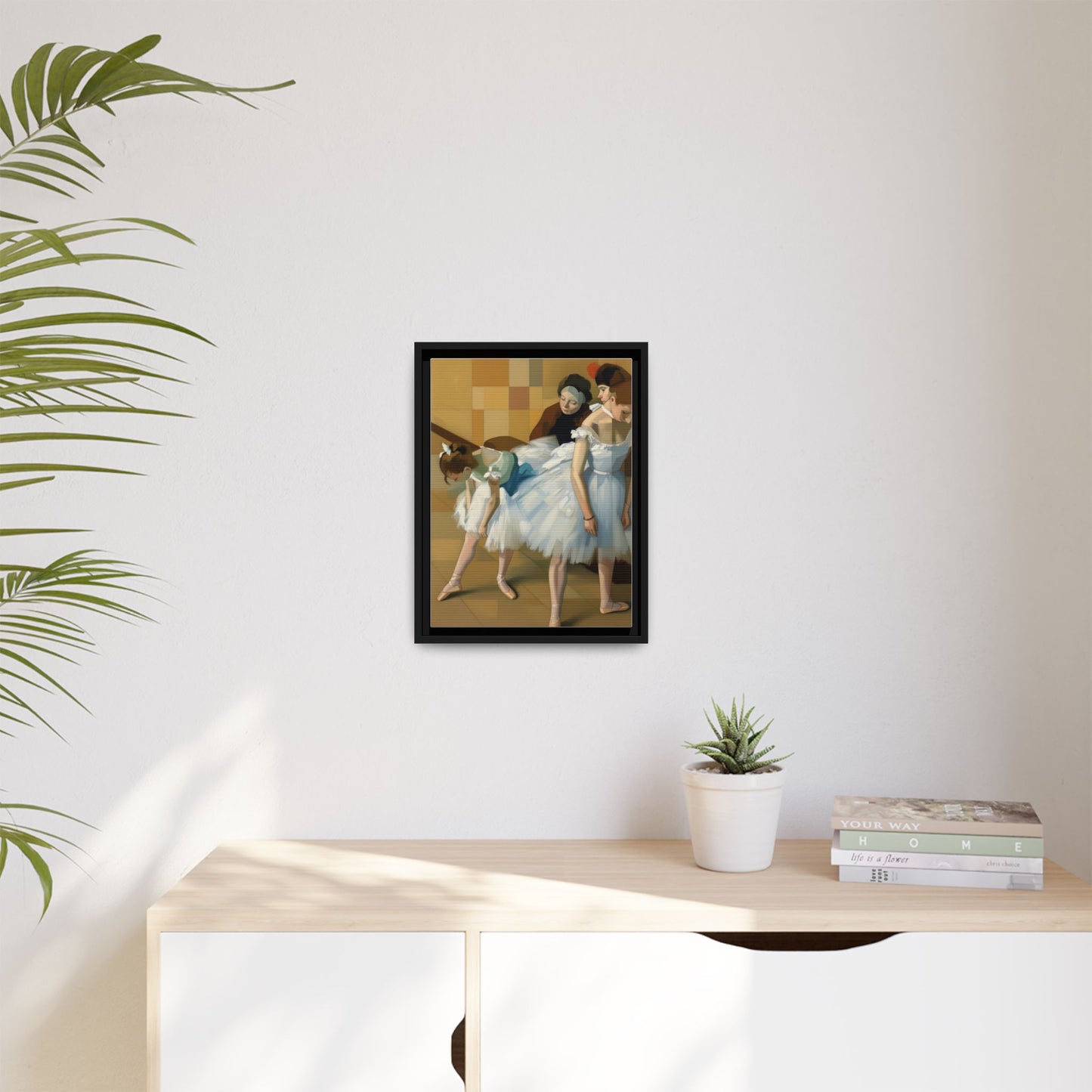 Ballet Dancers Matte Framed Canvas – Impressionist Dance Wall Art