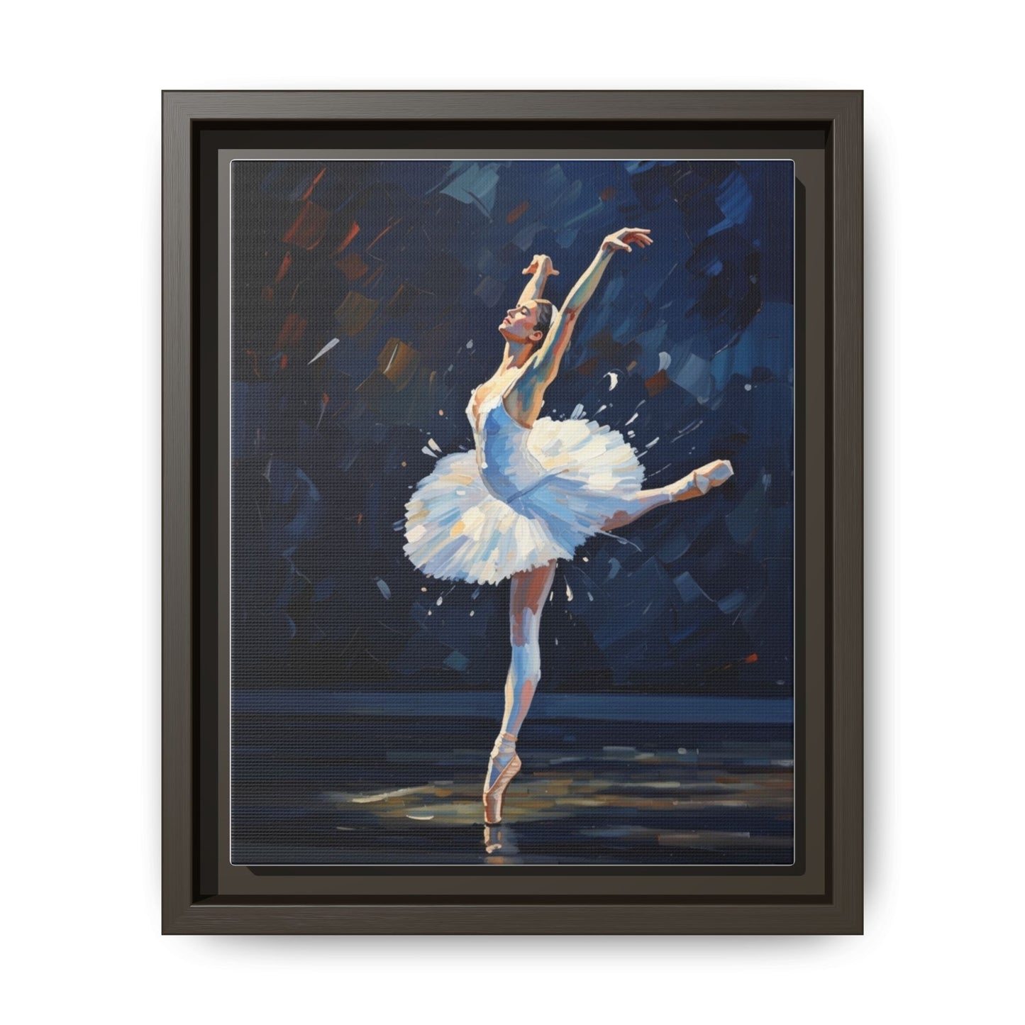 Ballerina Ballet Canvas Print — Framed Matte Wall Art