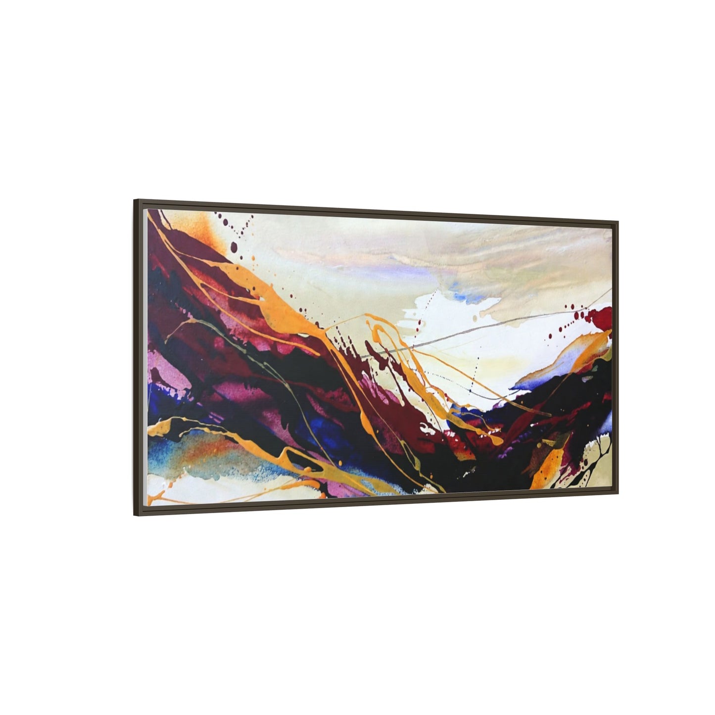 Abstract Flow Matte Canvas Framed Wall Art