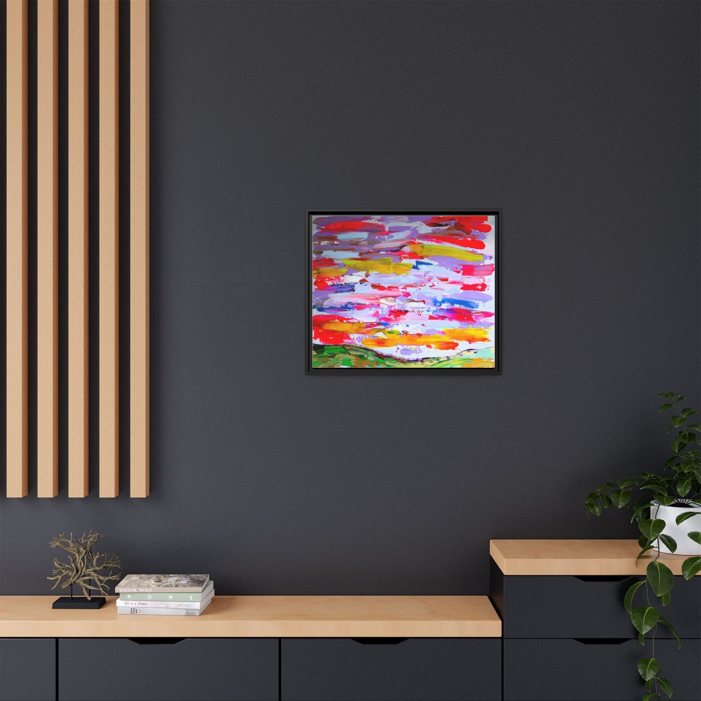 Sunny day in may by Norman Barrett Framed Matte Canvas Wall Art