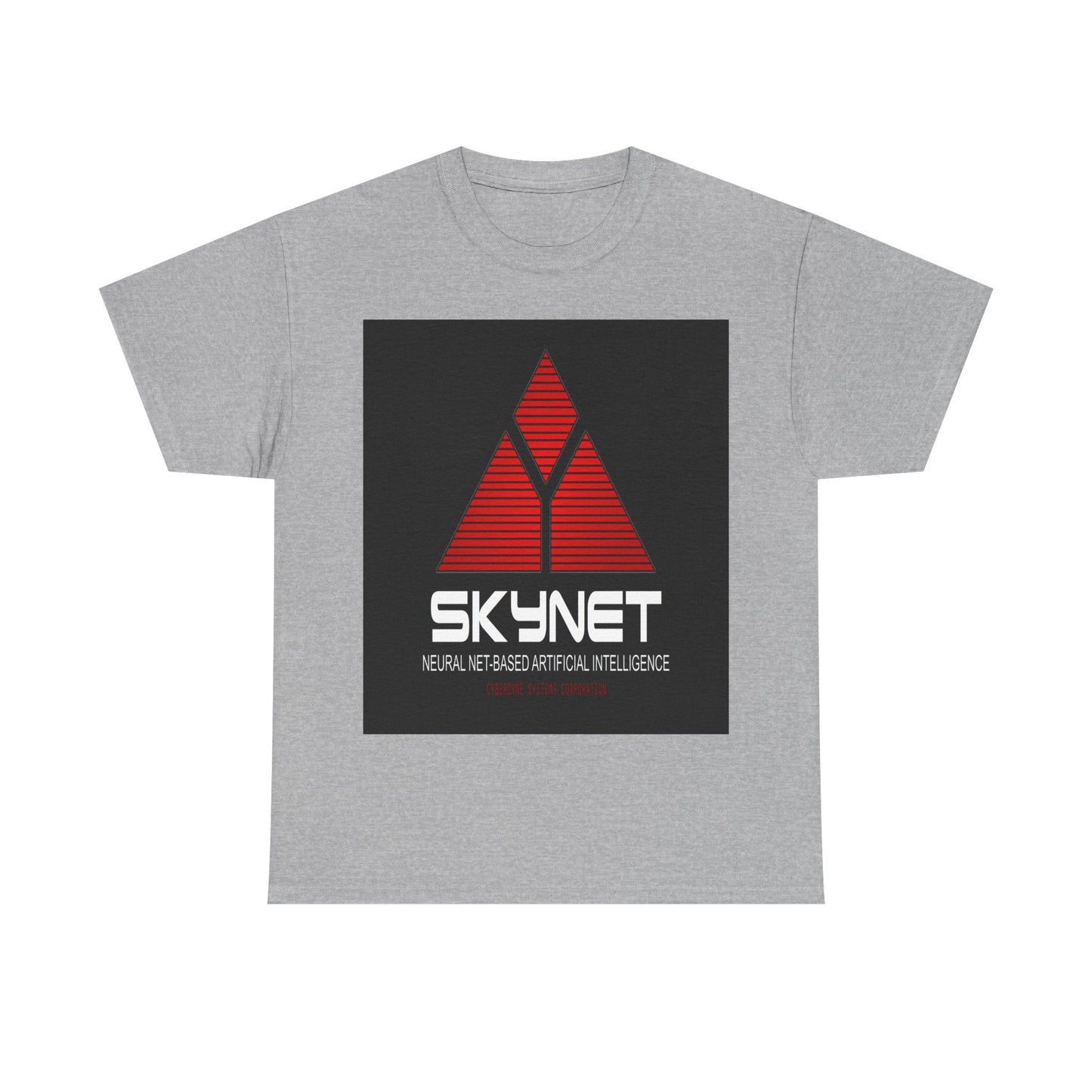 Skynet Logo Tee — Retro Red AI Graphic T-Shirt