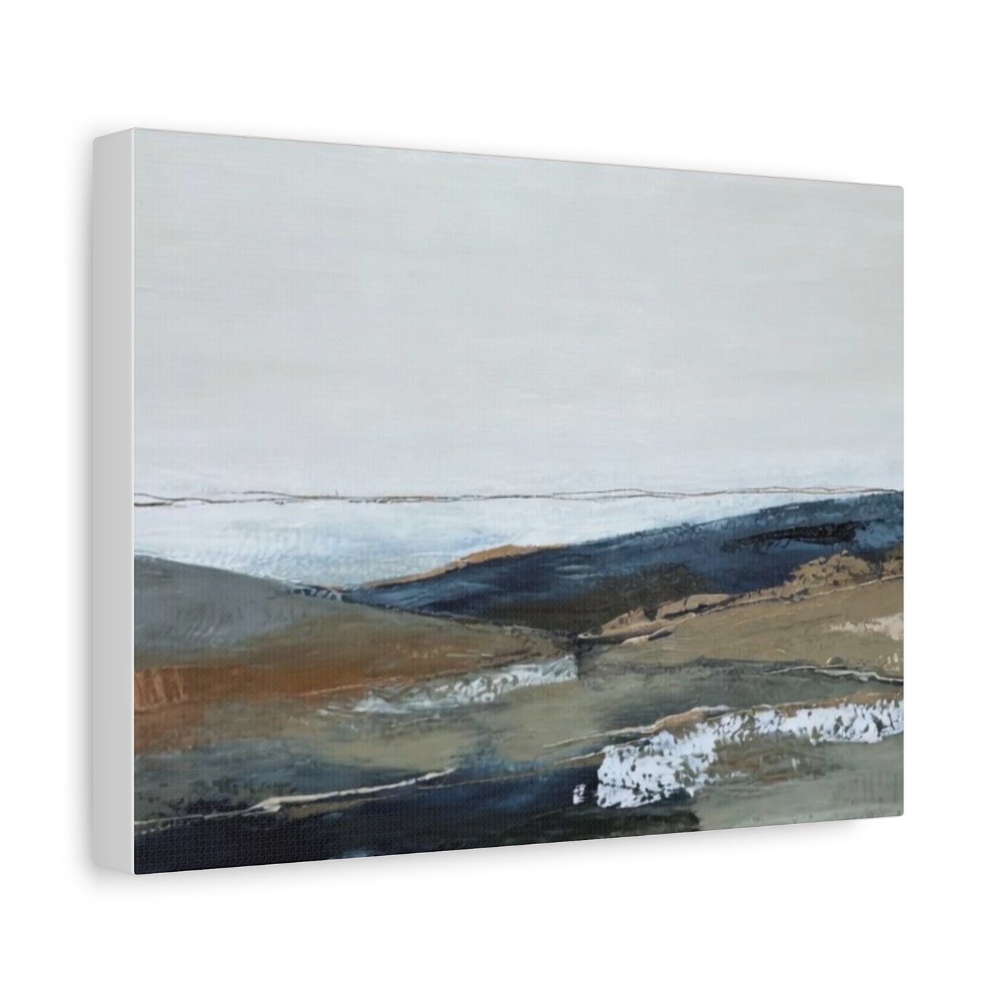 Abstract Coastal Landscape Canvas — Stretched Matte Wall Art