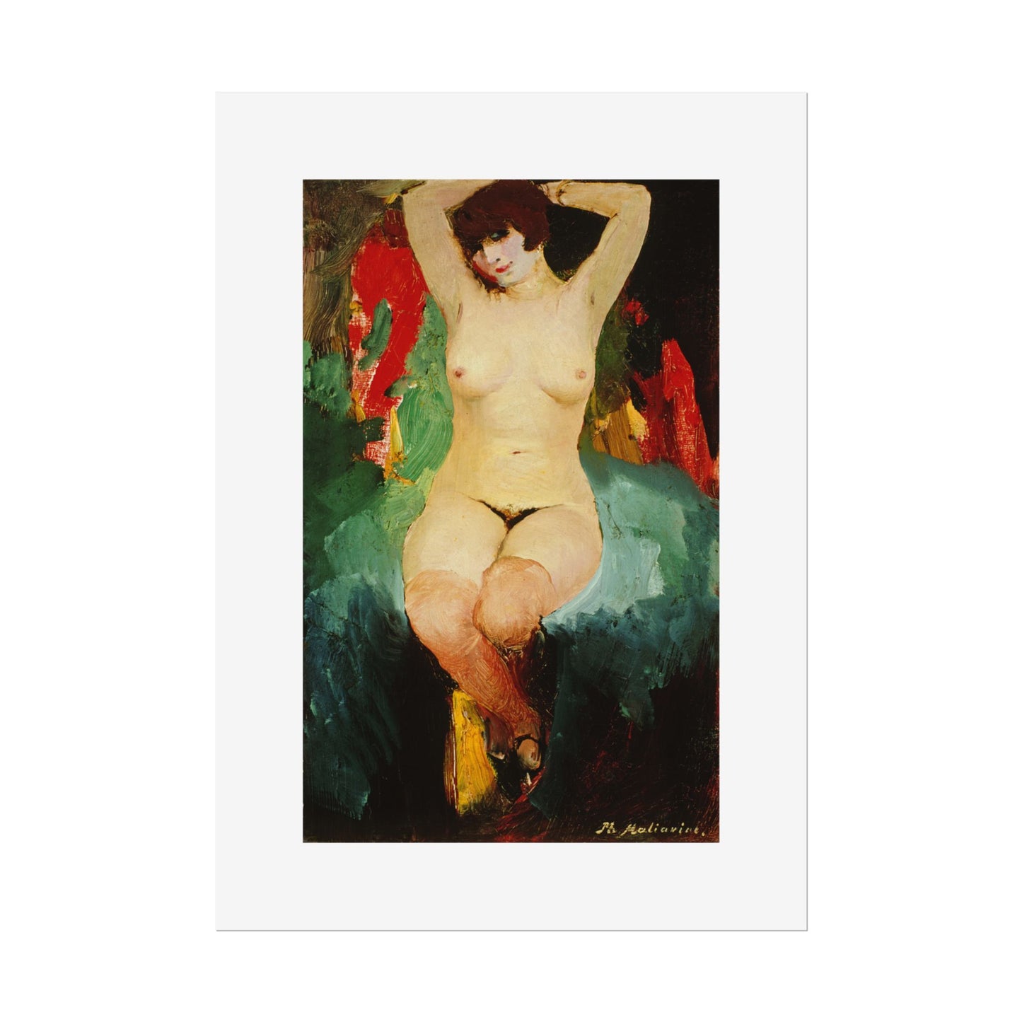 Nude female by Filipp Malyavin Wall Art Poster