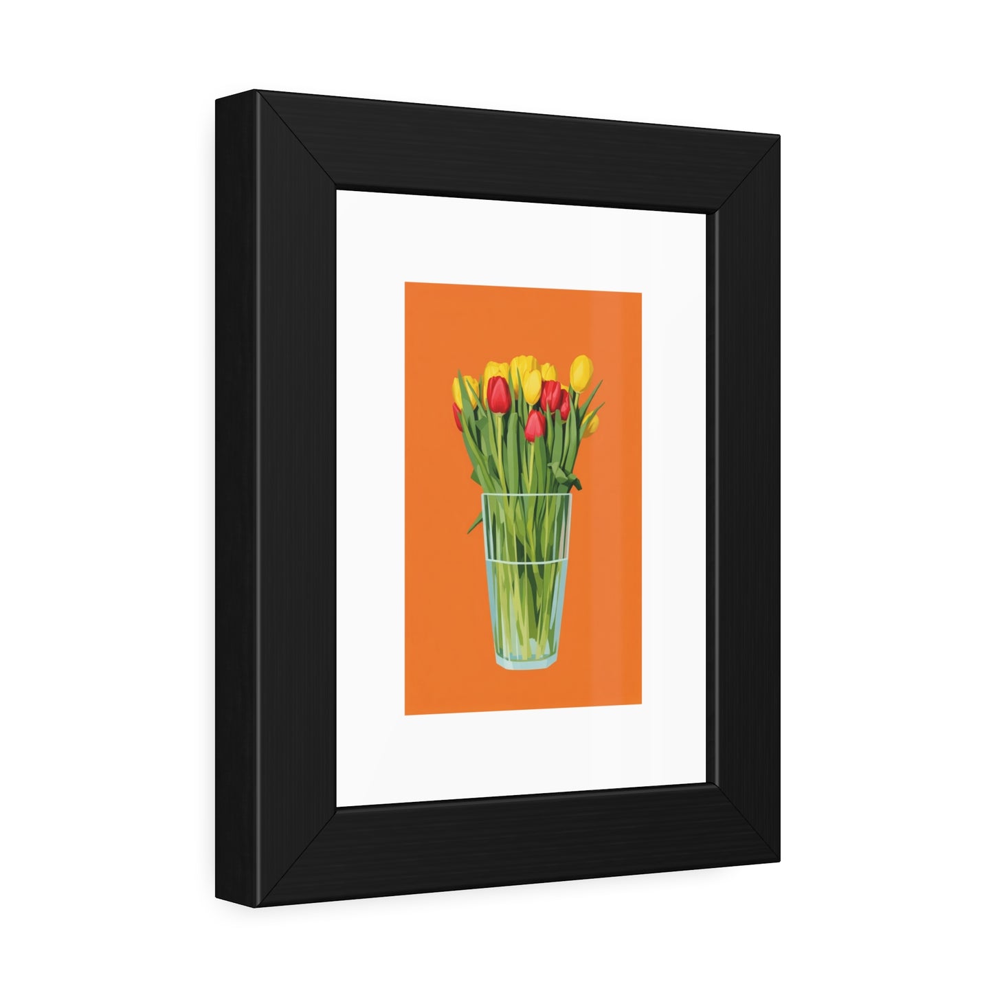 Framed Poster — Colorful Tulip Vase Wall Art (Spring Floral Print)