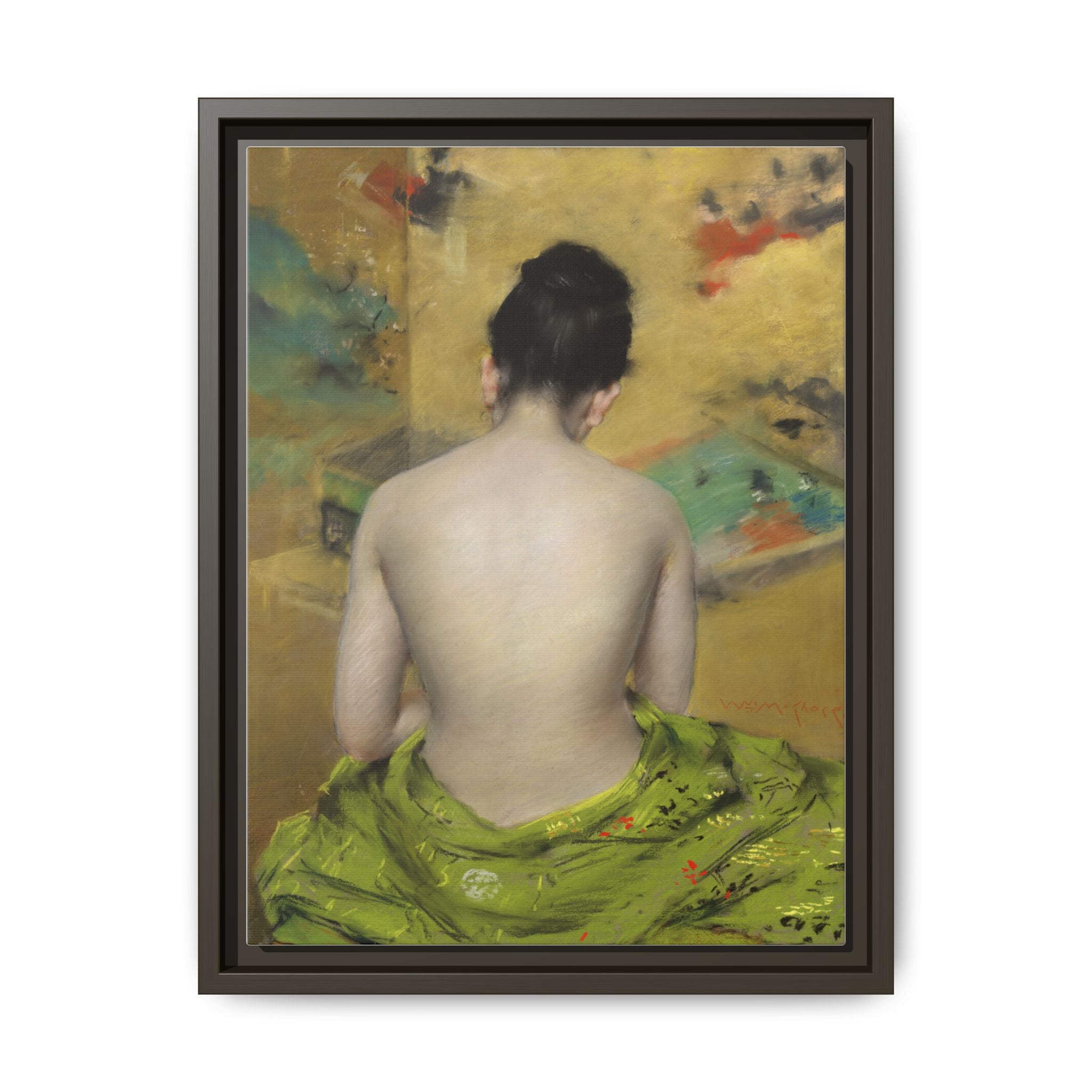 Study of Flesh Color and Gold by William Merritt Chase Framed Matte Canvas Art