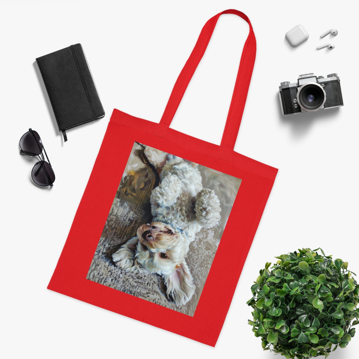 Cute Puppy Photo Cotton Tote — Adorable Dog Lover Gift Tote Bag