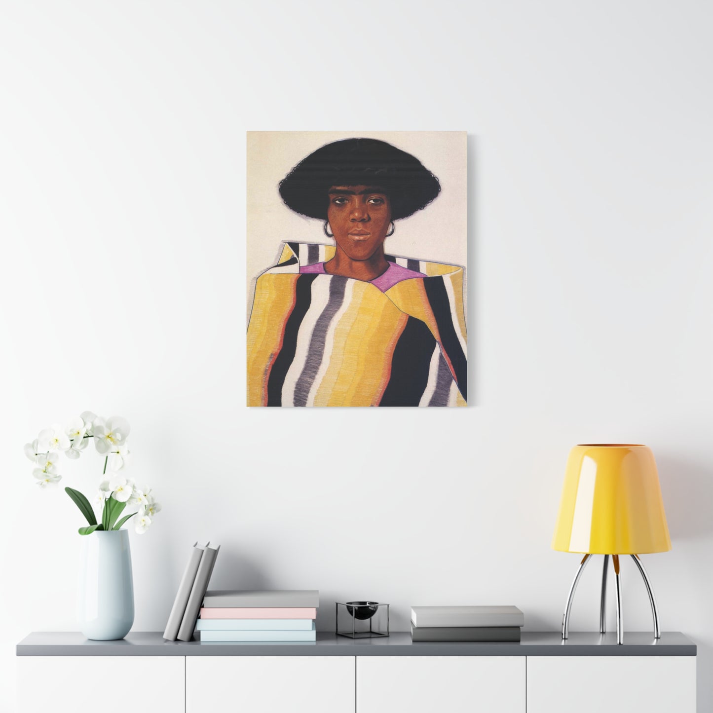 Portrait of an African American Woman by Winold Reiss Portrait Canvas Print — Matte Stretched